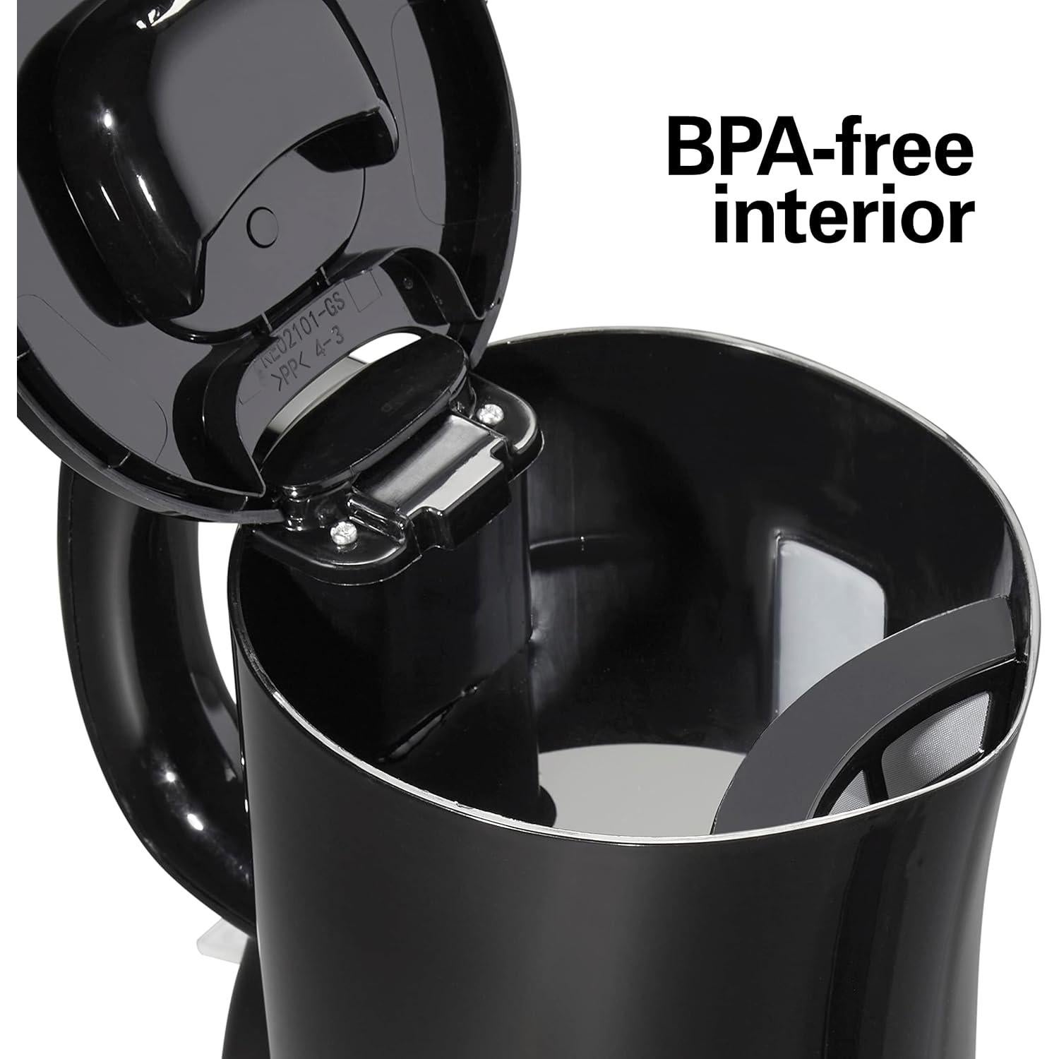 Hervidor Eléctrico Hamilton Beach 1.7L Negro, Apagado Automático