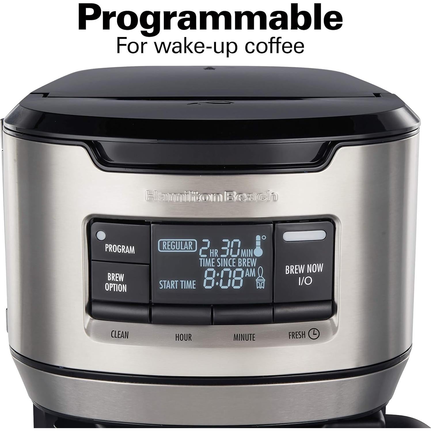 Cafetera Programable Hamilton Beach 12 Tazas Jarra Térmica