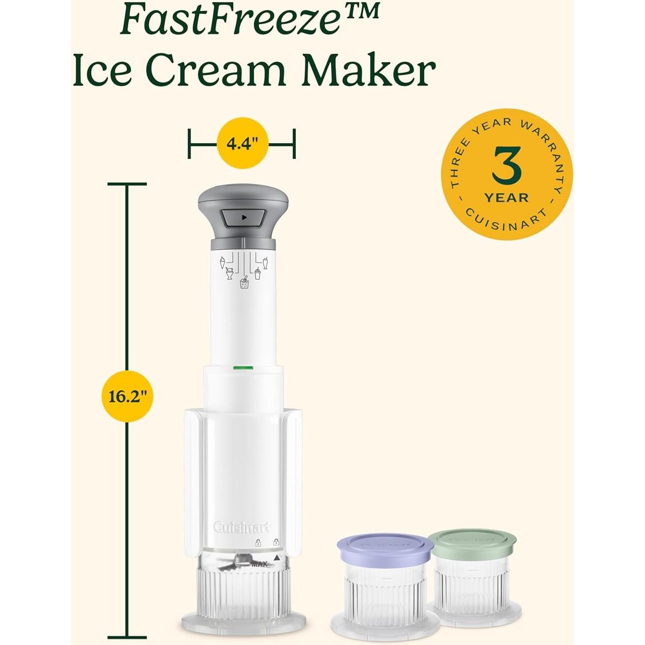 Máquina de Helados Cuisinart FastFreeze 3 Minutos 0.24 L