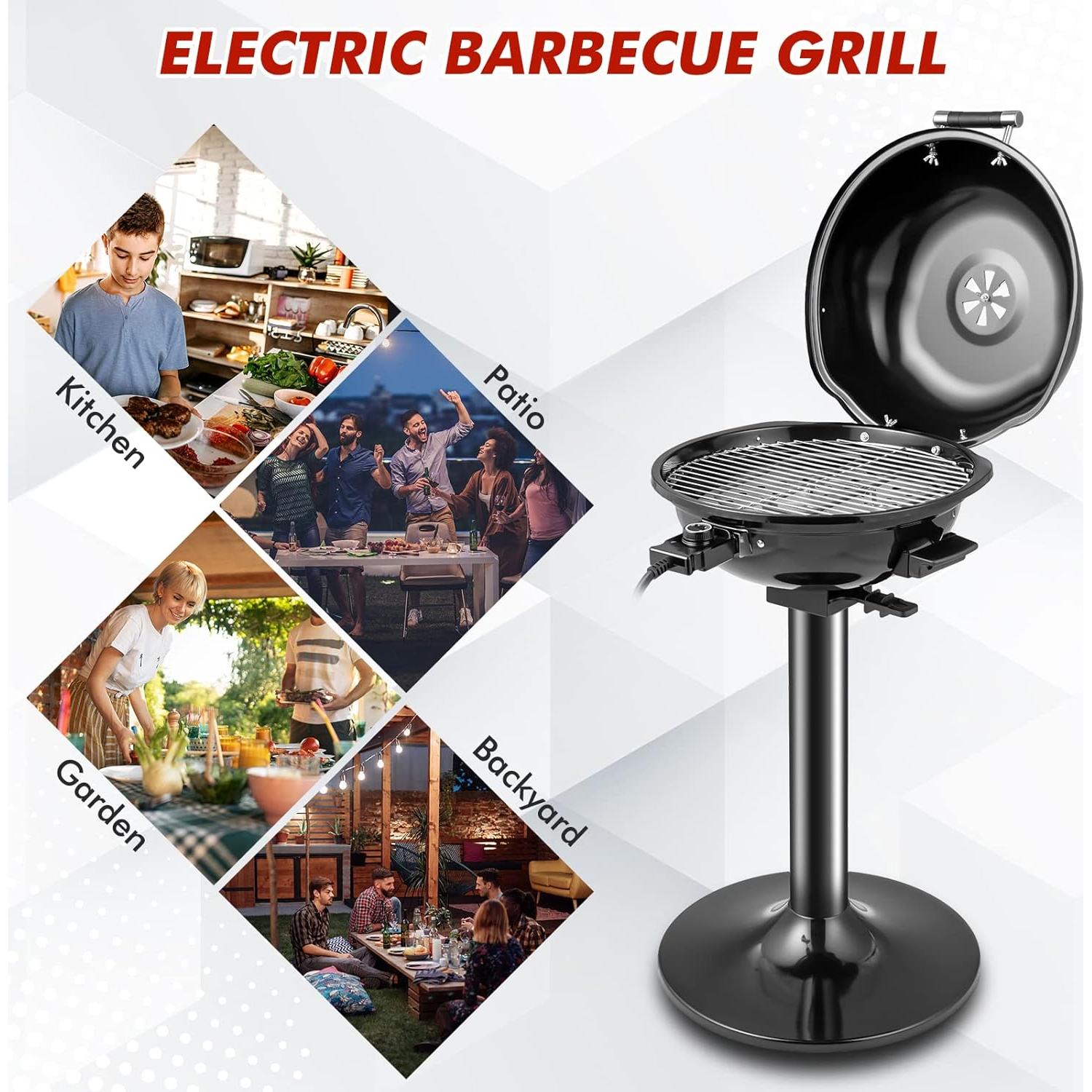 Parrilla Eléctrica Portátil HAPPYGRILL 1600W para 15 Porciones