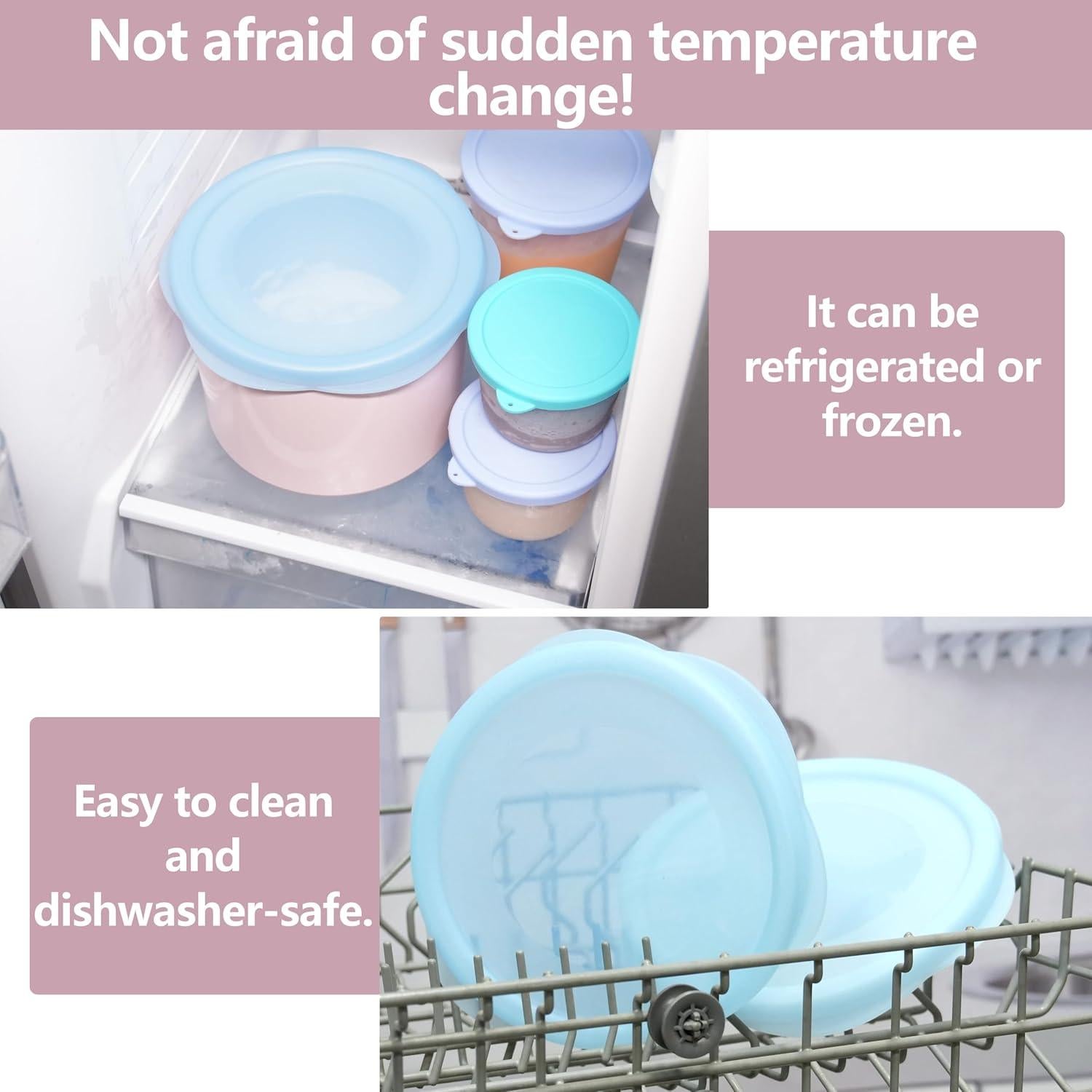 Tapas de Silicona Reutilizables Purekra para Tazón Cuisinart 1.5QT