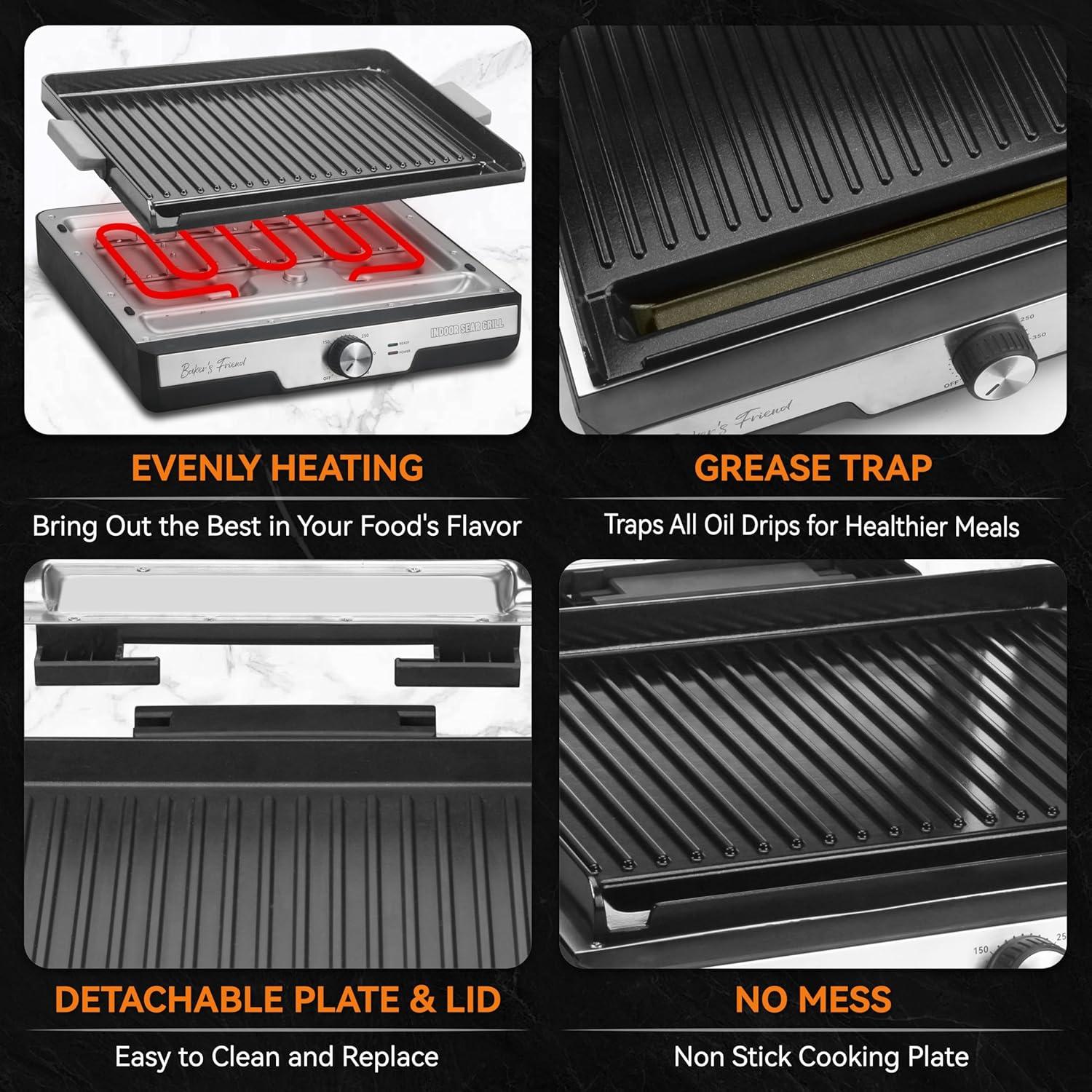 Parrilla Eléctrica Interior Amigo del Pan BF2-IG01 Sin Humo