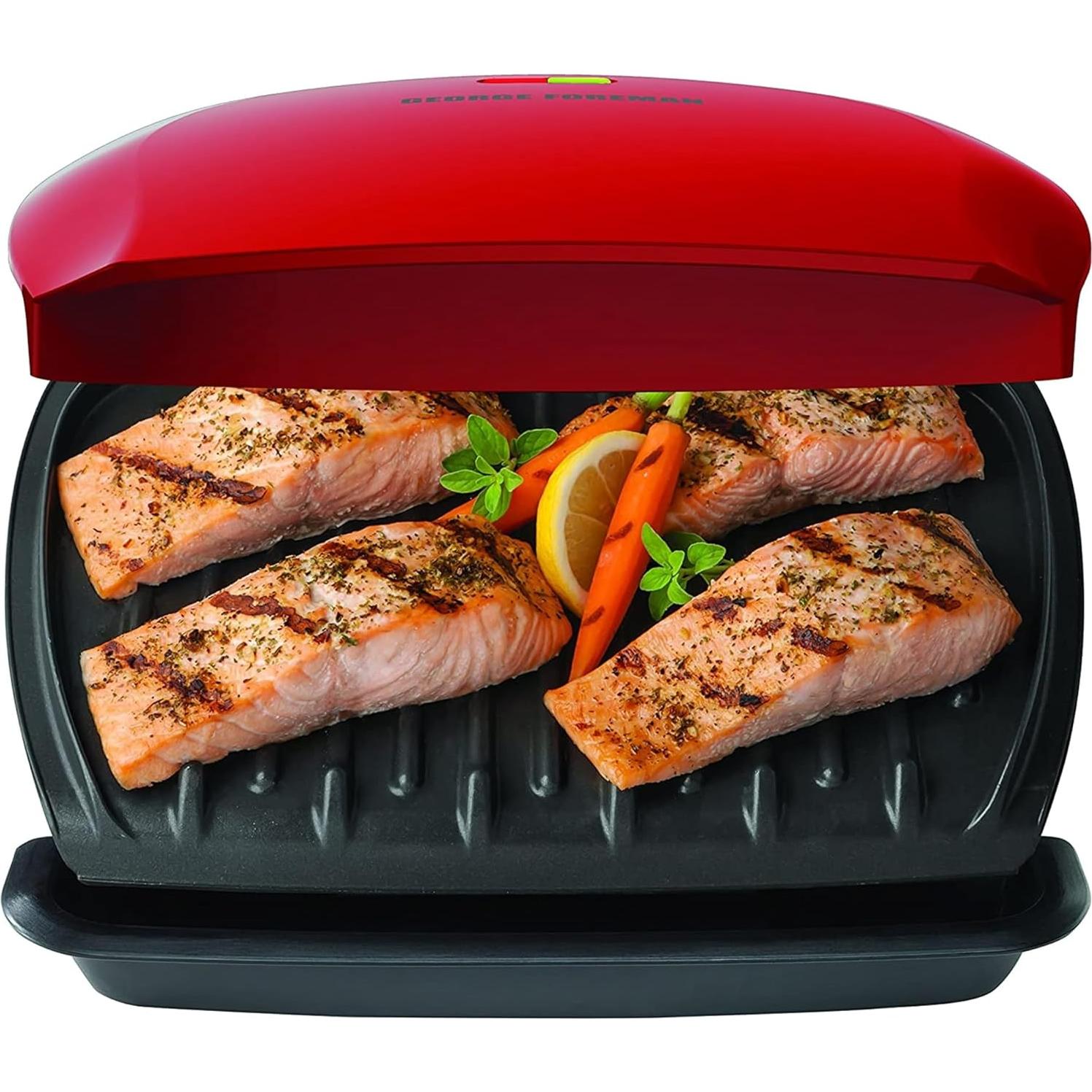 Parrilla Eléctrica George Foreman Clásica 5 Porciones Roja