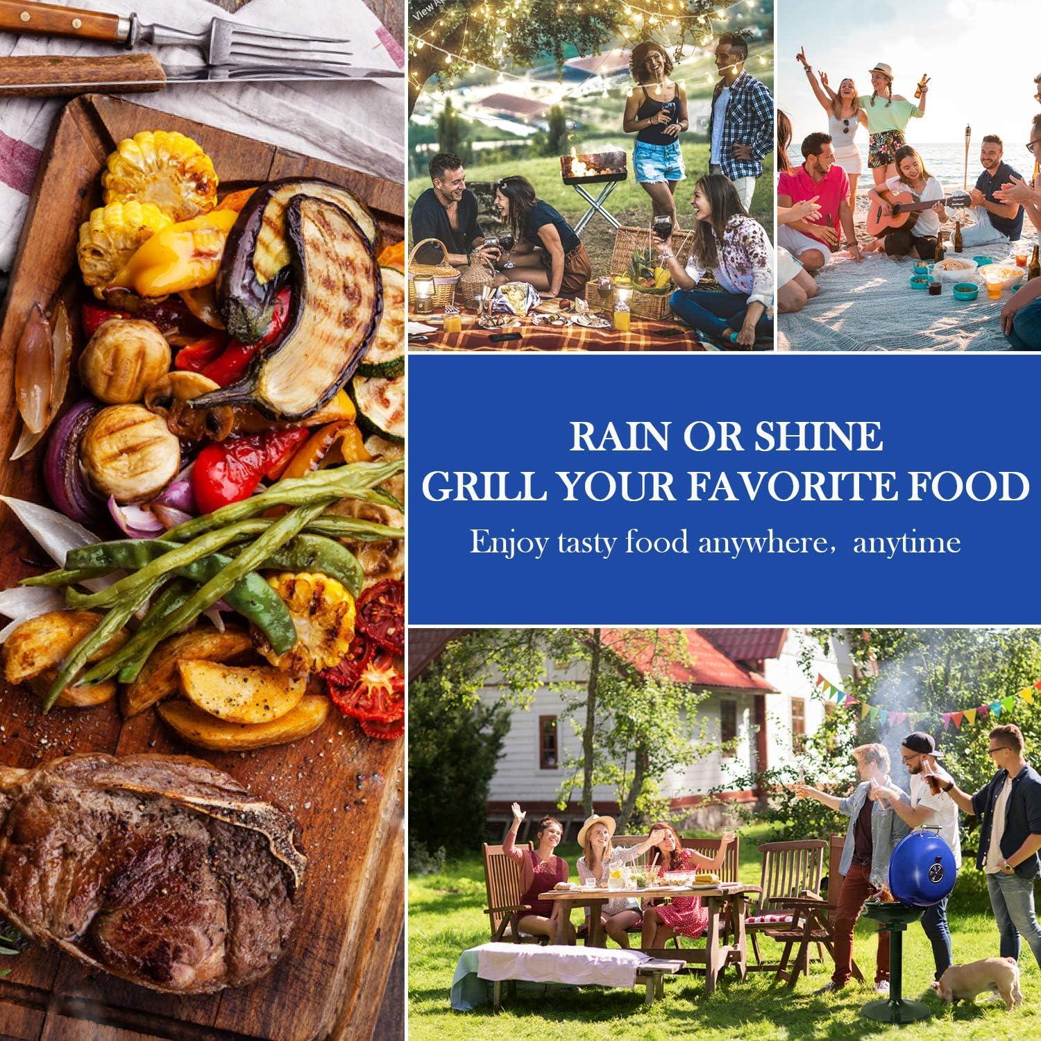 Parrilla Eléctrica Techwood para Exterior 1600W Azul