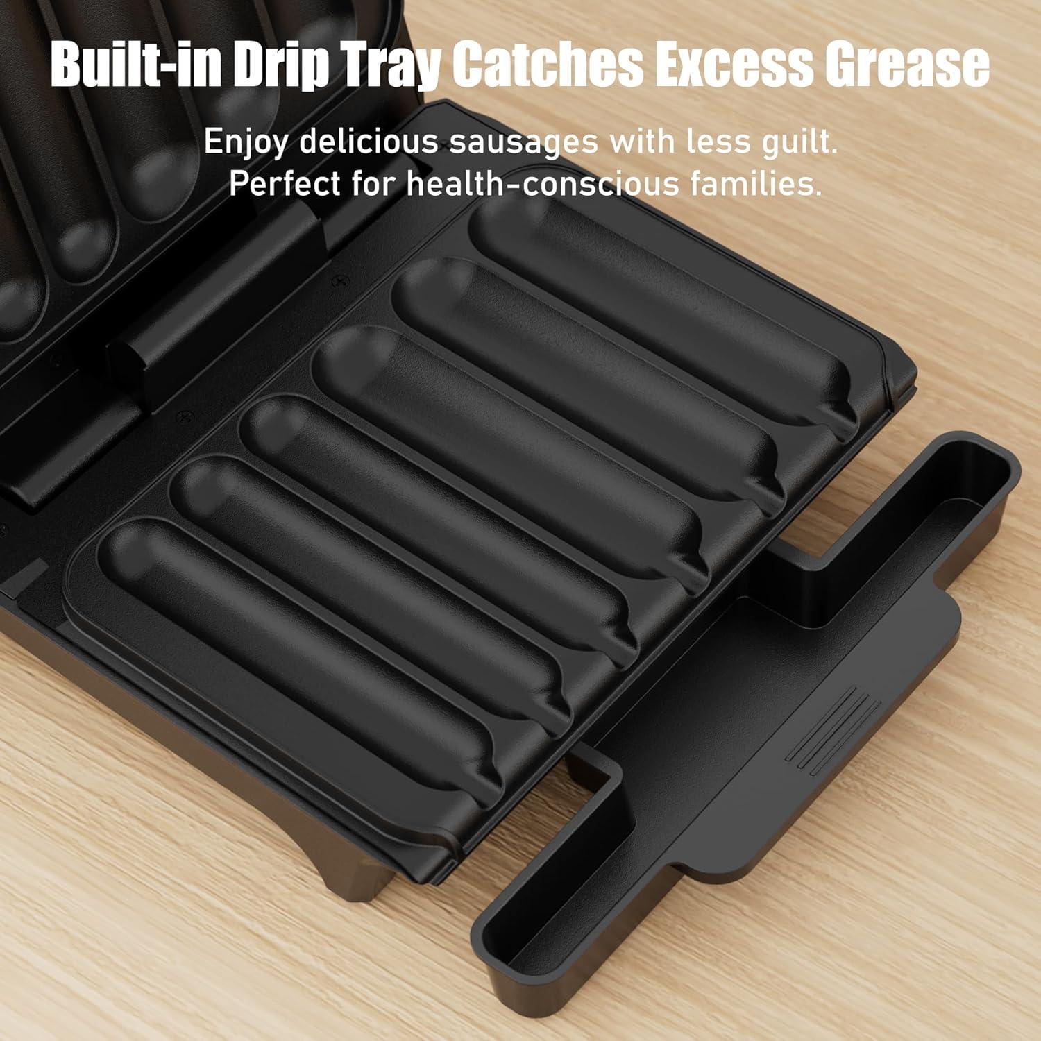 Parrilla Eléctrica para Hot Dogs KEINVE 850W Antiadherente