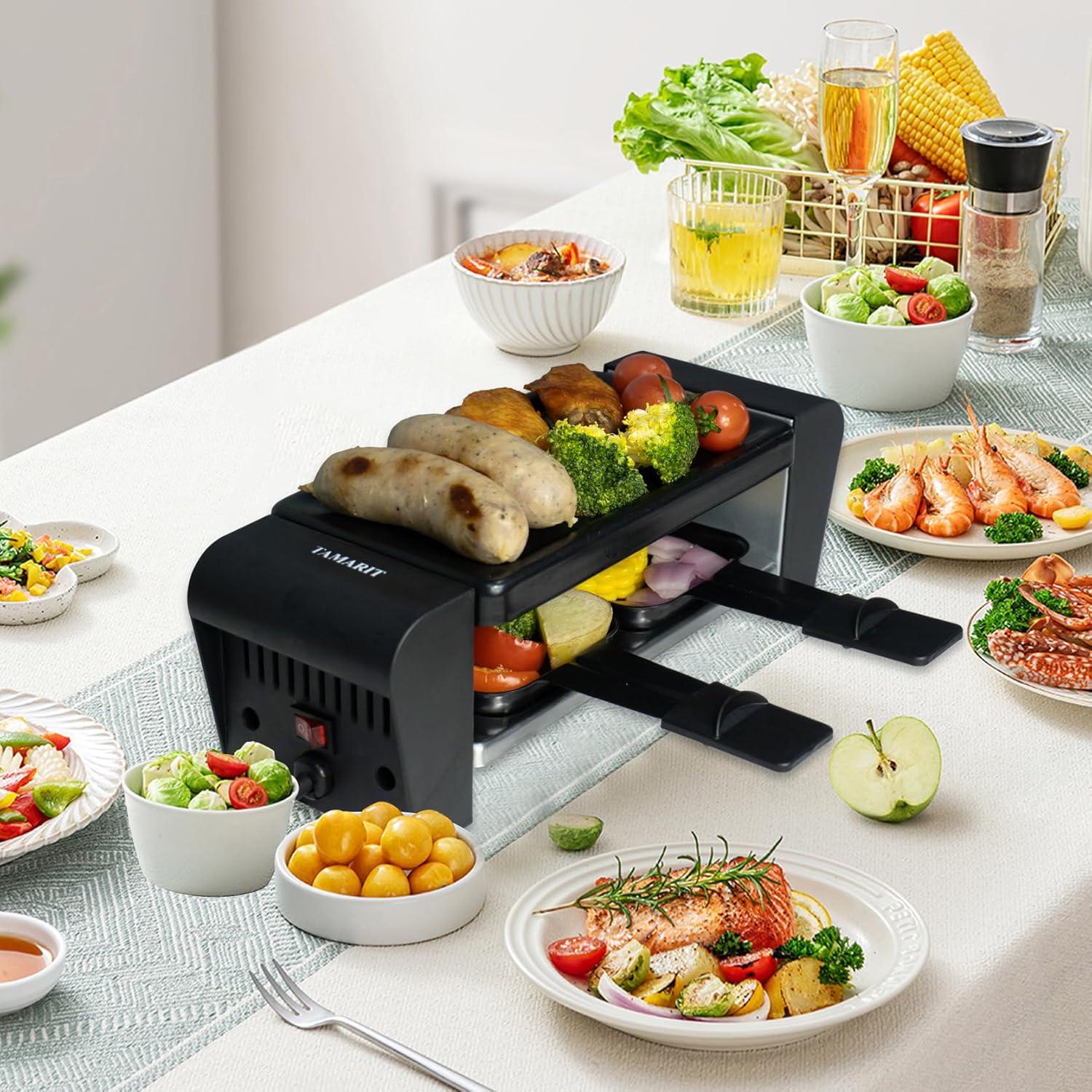 Parrilla Raclette Eléctrica Tamarit para 2 Personas 450W