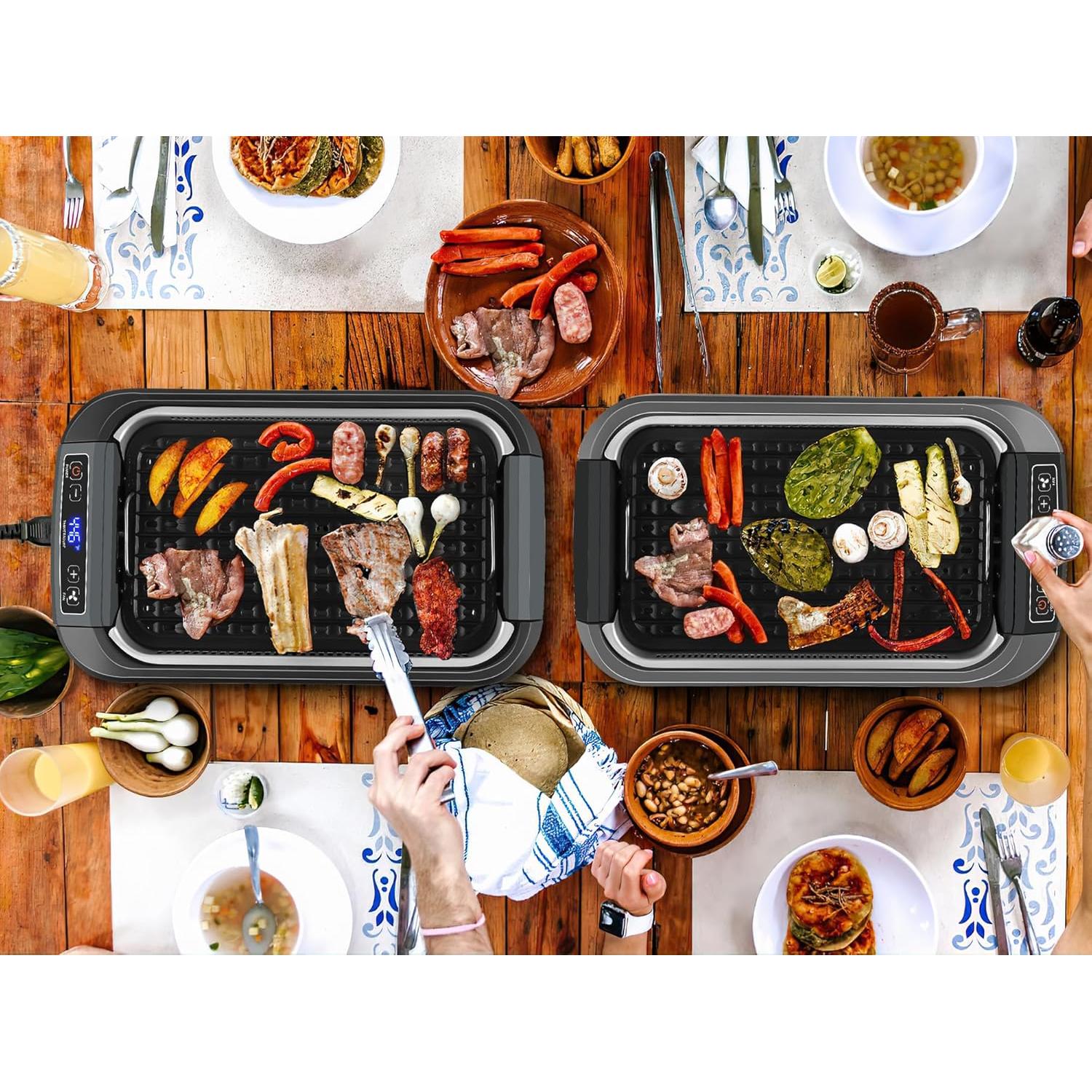 Parrilla Eléctrica CUSIMAX Sin Humo 1500W con Pantalla LED