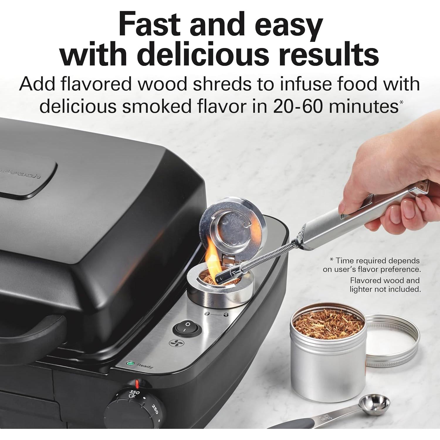 Parrilla Eléctrica Interior Hamilton Beach 25375 con Infusor de Humo