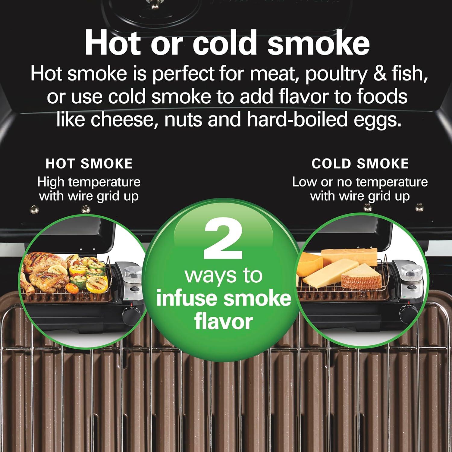 Parrilla Eléctrica Interior Hamilton Beach 25375 con Infusor de Humo