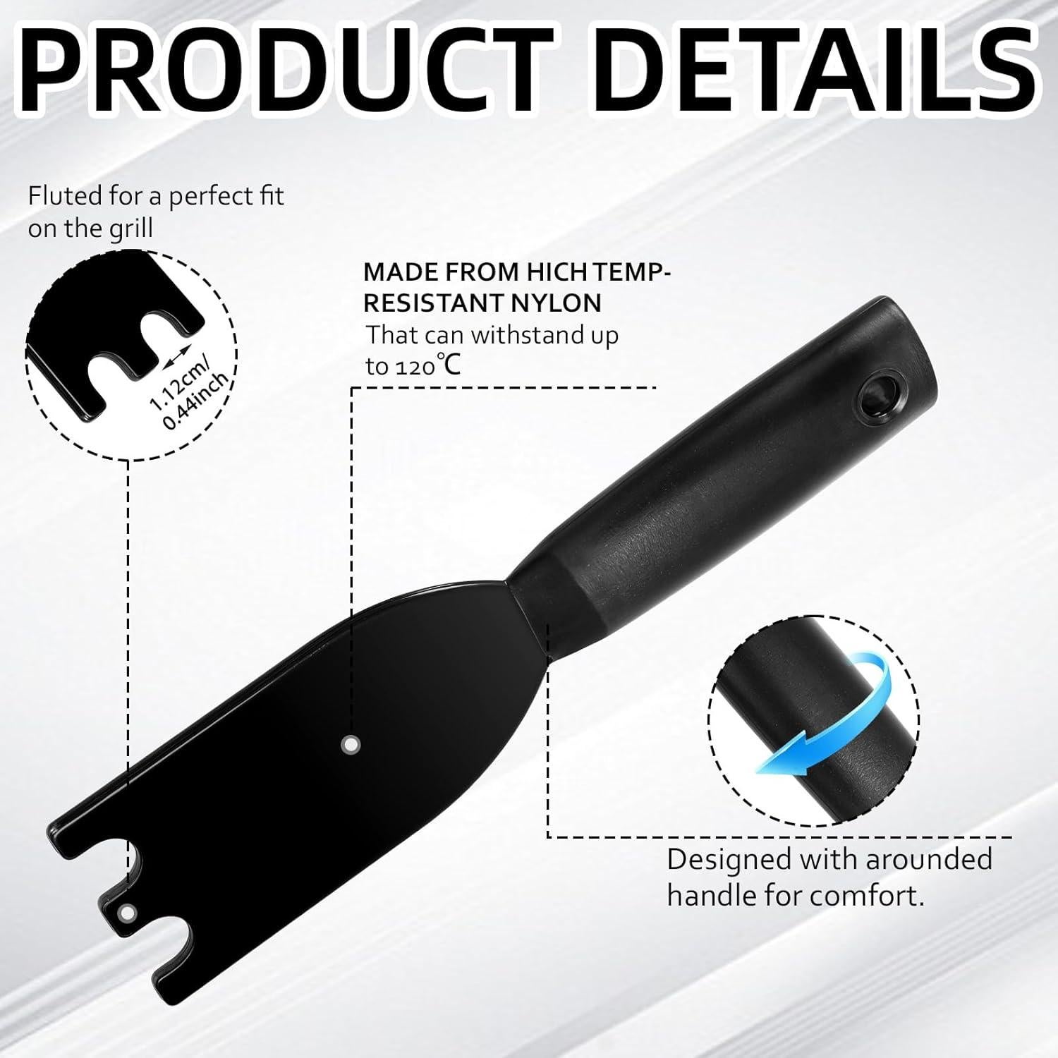 Raspador Universal para Parrillas Qianyu - Nylon Resistente al Calor