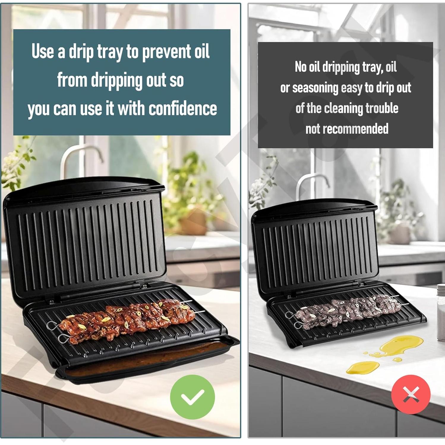 Bandeja de Goteo para Grill George Foreman 36.83 cm - Negro