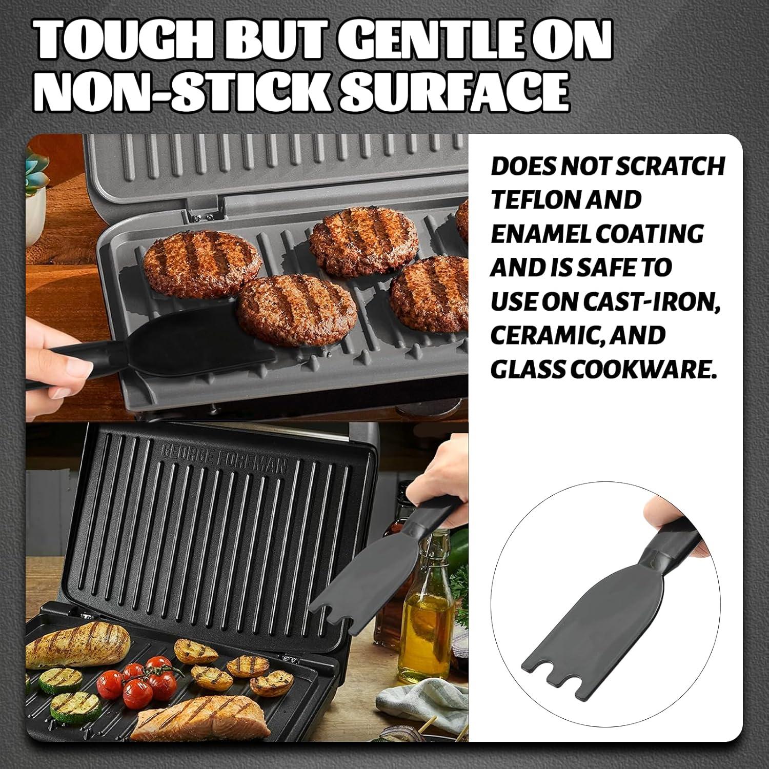 Juego de 2 raspadores para parrilla George Foreman + tabla de cortar