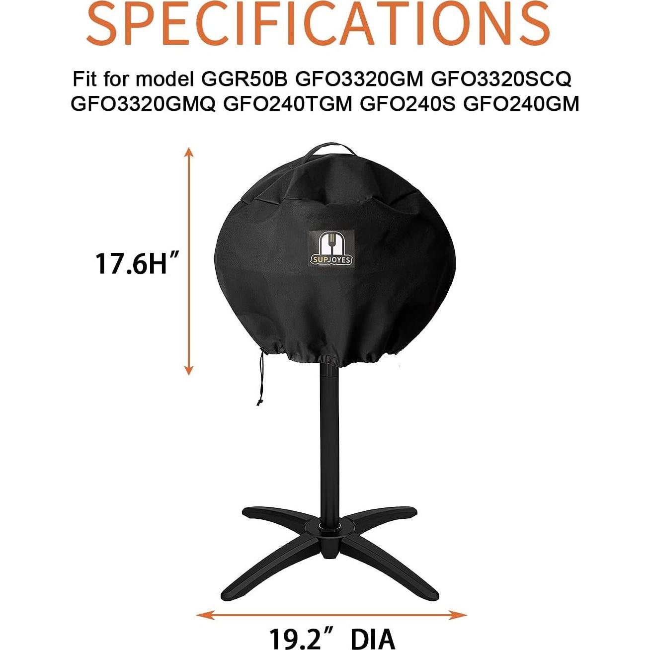 Funda para Parrilla SUPJOYES GGR50B GFO240 Impermeable 48.8cm