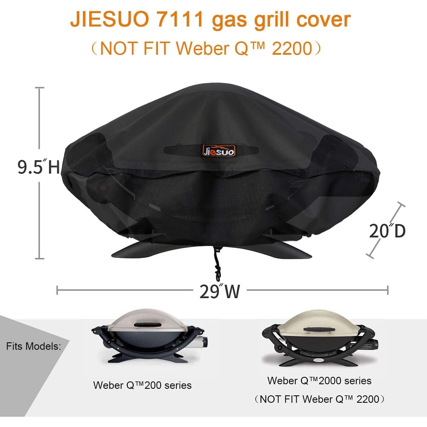 Cubierta para Parrilla JIESUO Q2000 y Q200 - Impermeable