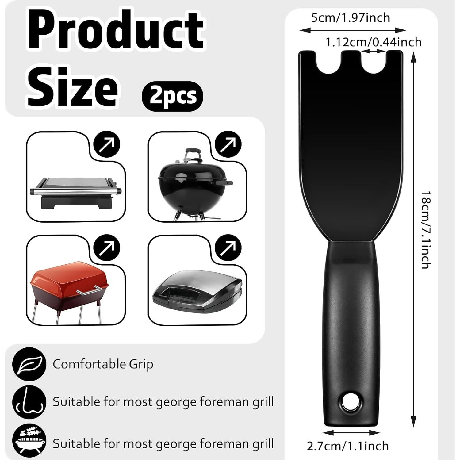 Paquete de 2 Raspadores Universales YBEATY para Parrilla Interior