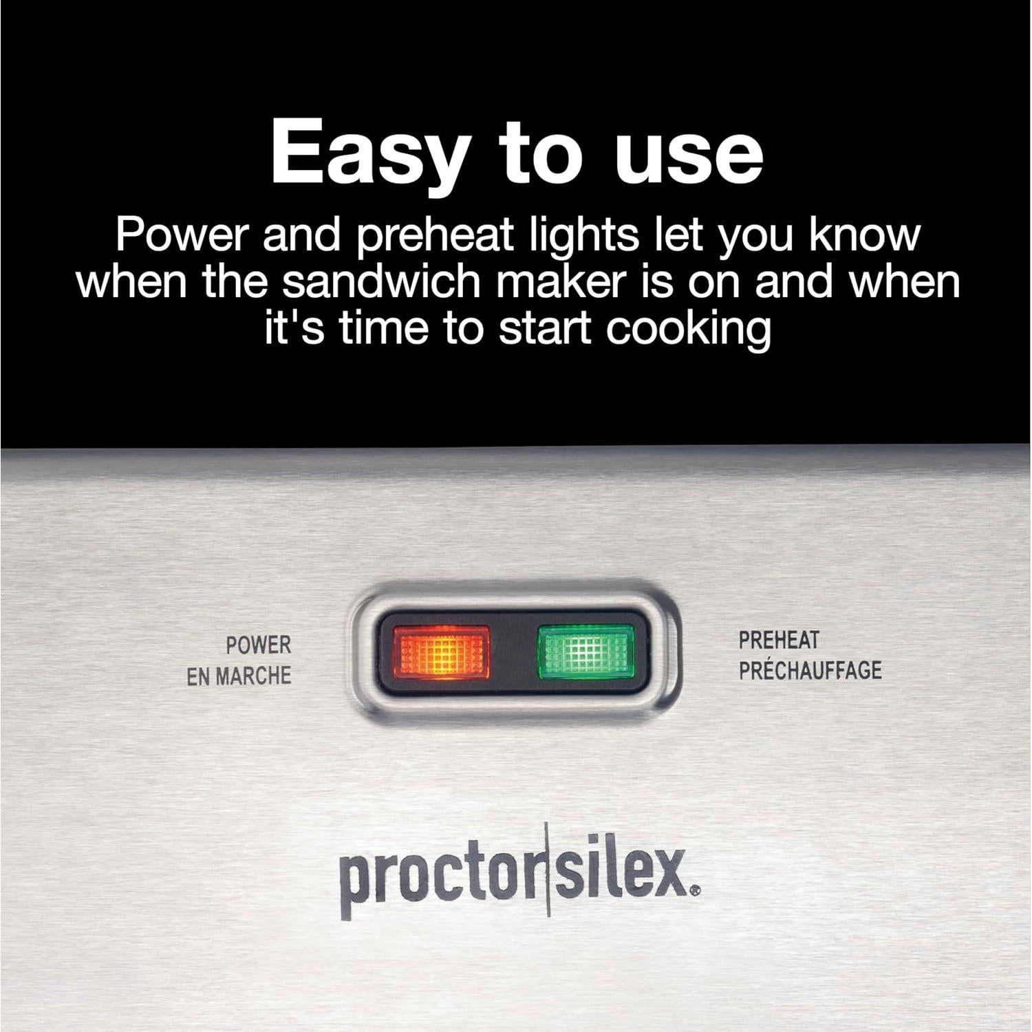 Hacedor de Sándwiches Proctor Silex Deluxe Acero Inoxidable 700W