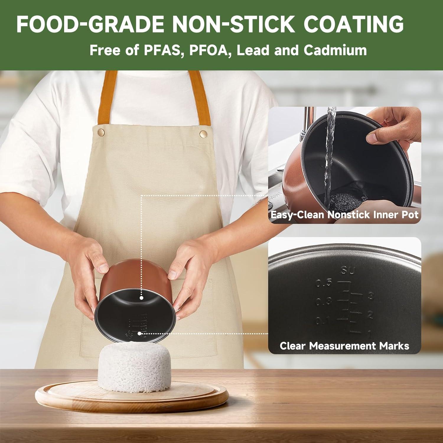 Olla Arrocera Eléctrica TMABSOE TH-1.6L 6 Tazas Verde