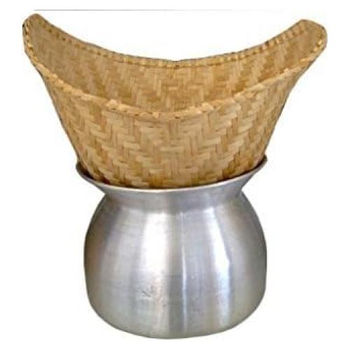 Juego de Olla de Aluminio y Cesta de Vapor de Bambú - Wonderflowers
