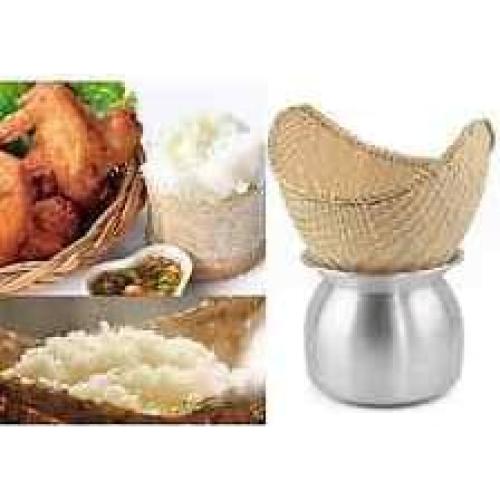 Juego de Olla de Aluminio y Cesta de Vapor de Bambú - Wonderflowers