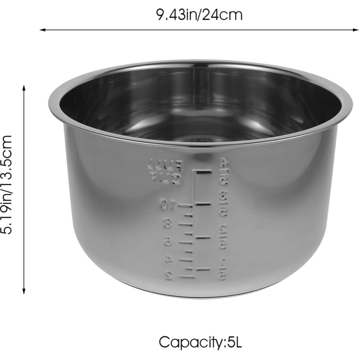 Olla Arrocera Interior Cabilock 5L Acero Inoxidable Plata