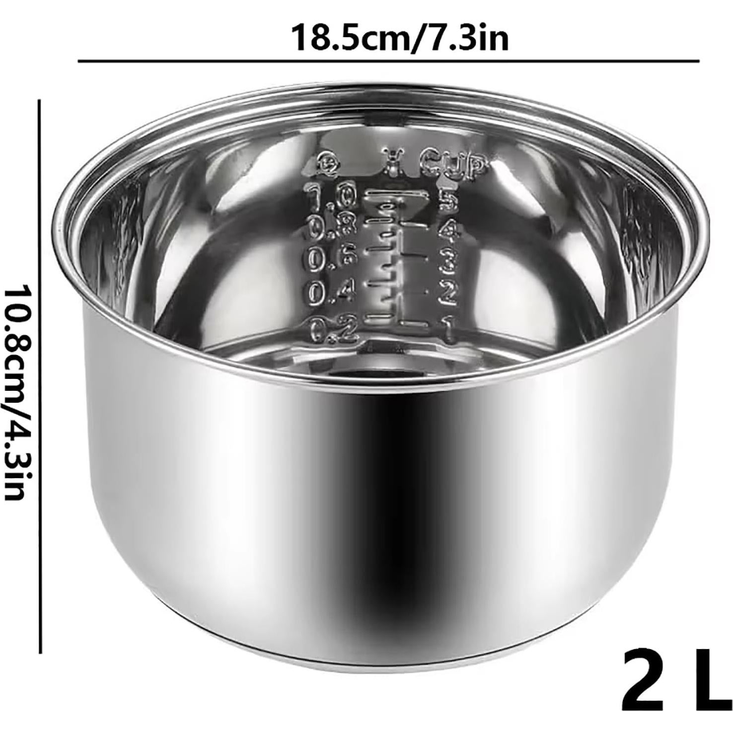 Olla Arrocera Interna Acero Inoxidable 2L Genérico - Reemplazo