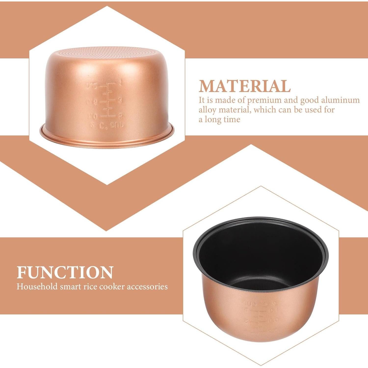 Olla Arrocera Interna ULTECHNOVO 2L Aluminio Dorado