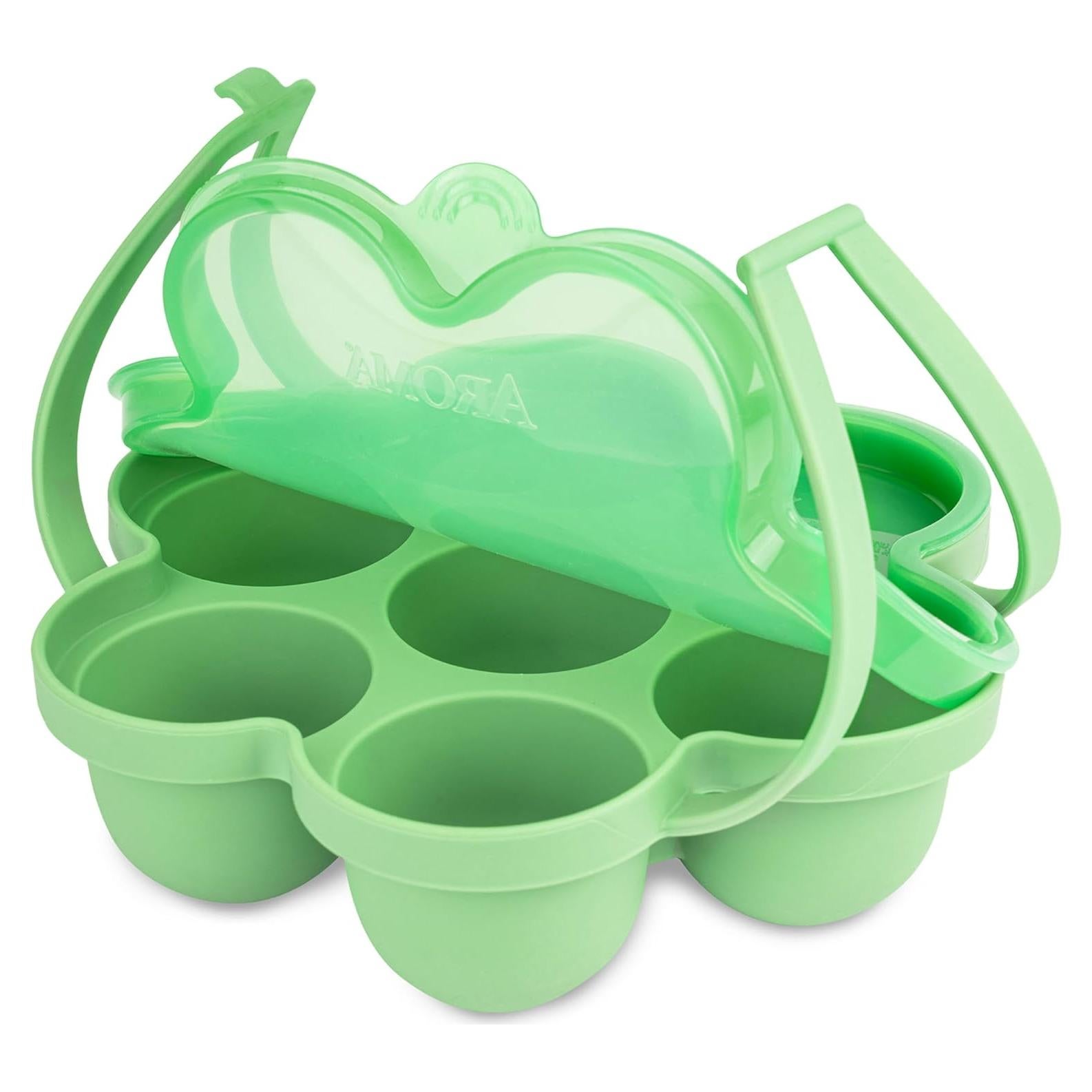 Molde de Huevos de Silicona Aroma con Tapa y 7 Cavidades