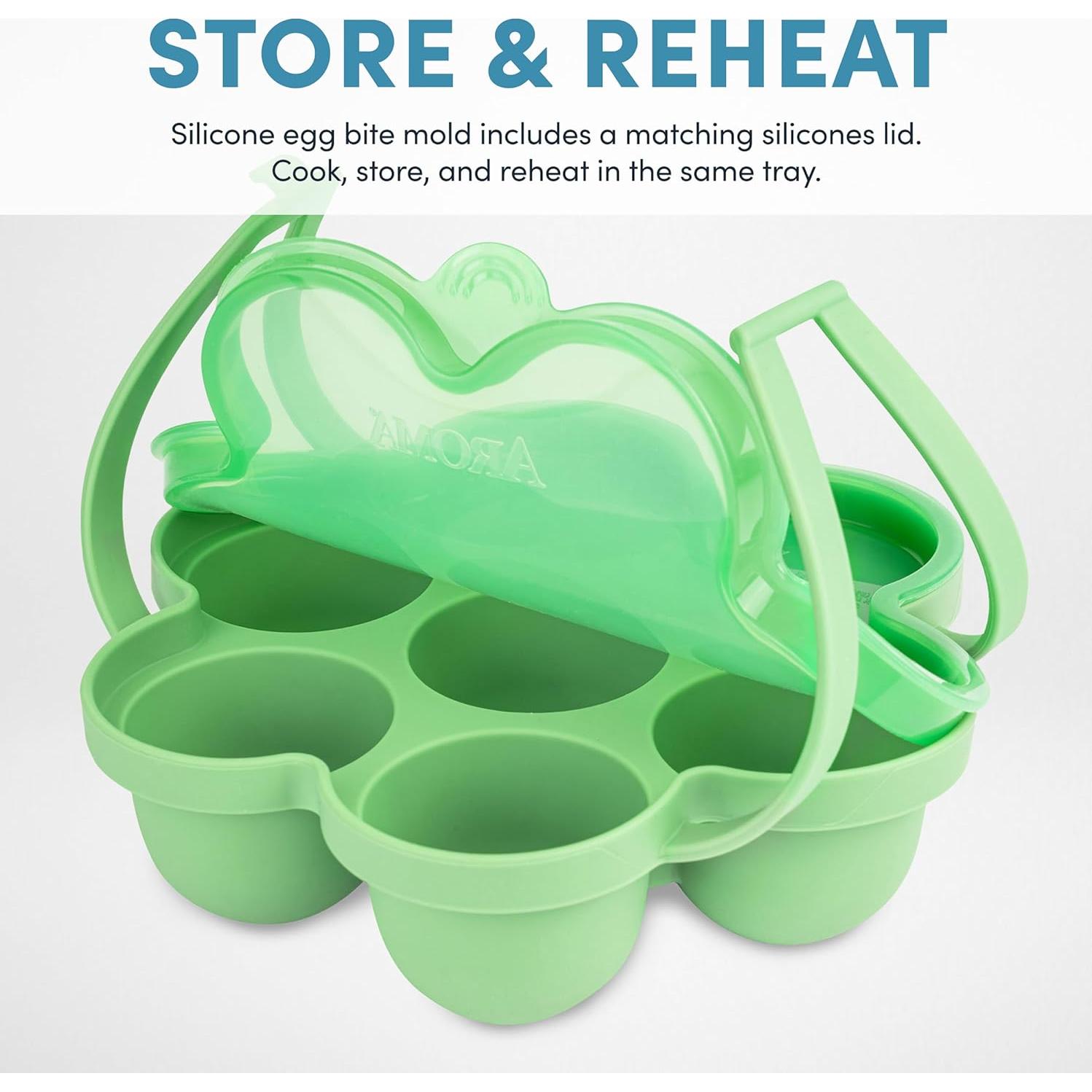 Molde de Huevos de Silicona Aroma con Tapa y 7 Cavidades