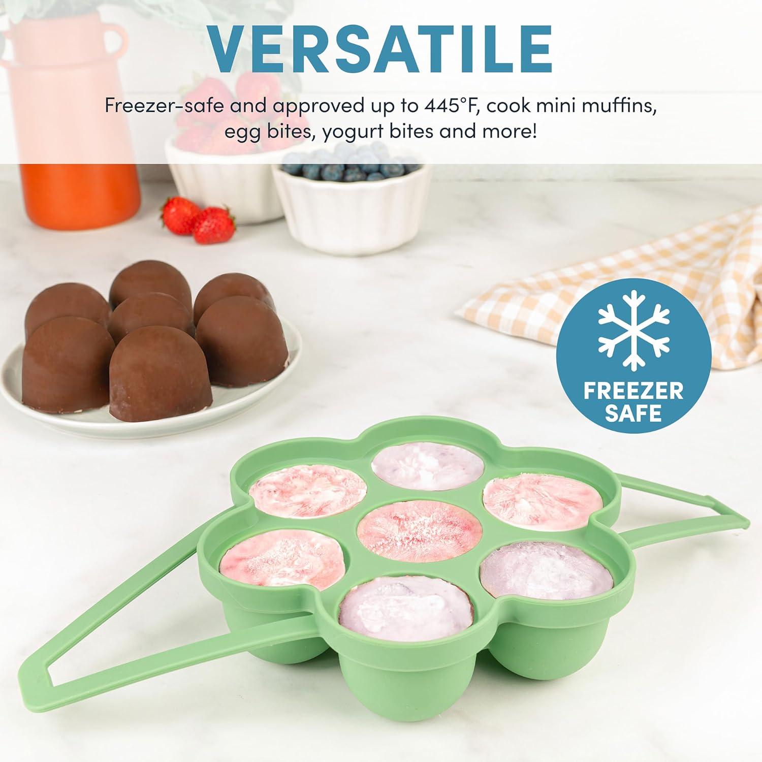 Molde de Huevos de Silicona Aroma con Tapa y 7 Cavidades