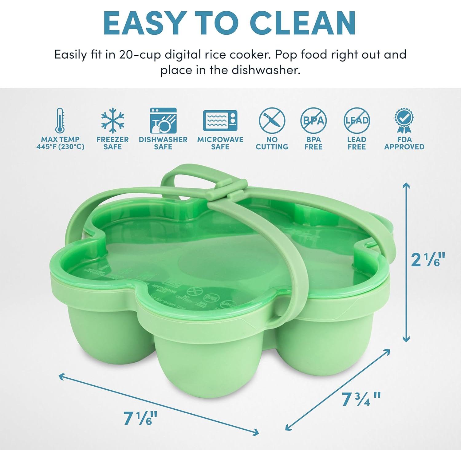 Molde de Huevos de Silicona Aroma con Tapa y 7 Cavidades