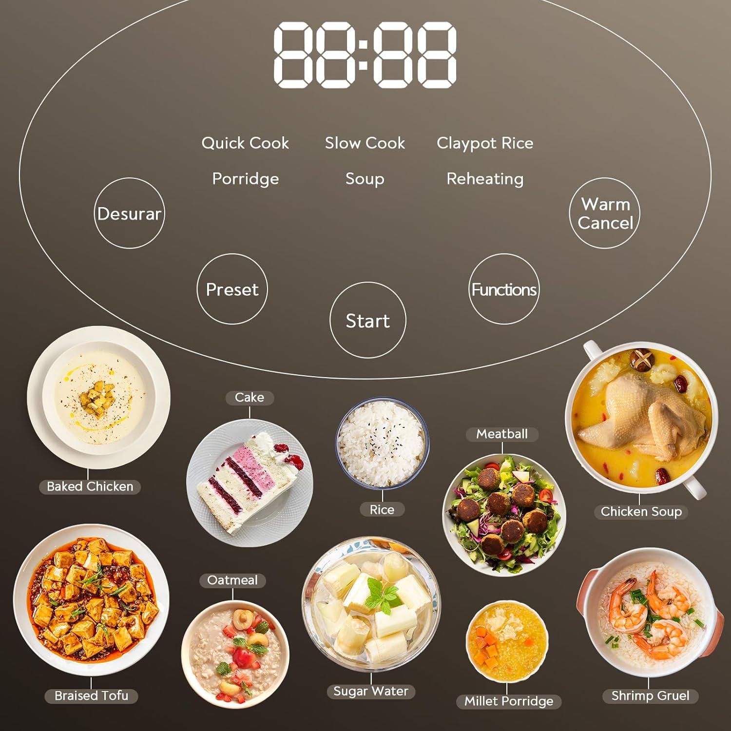 Cocedor de Arroz Mokero Bajo en Carbohidratos 2 Tazas