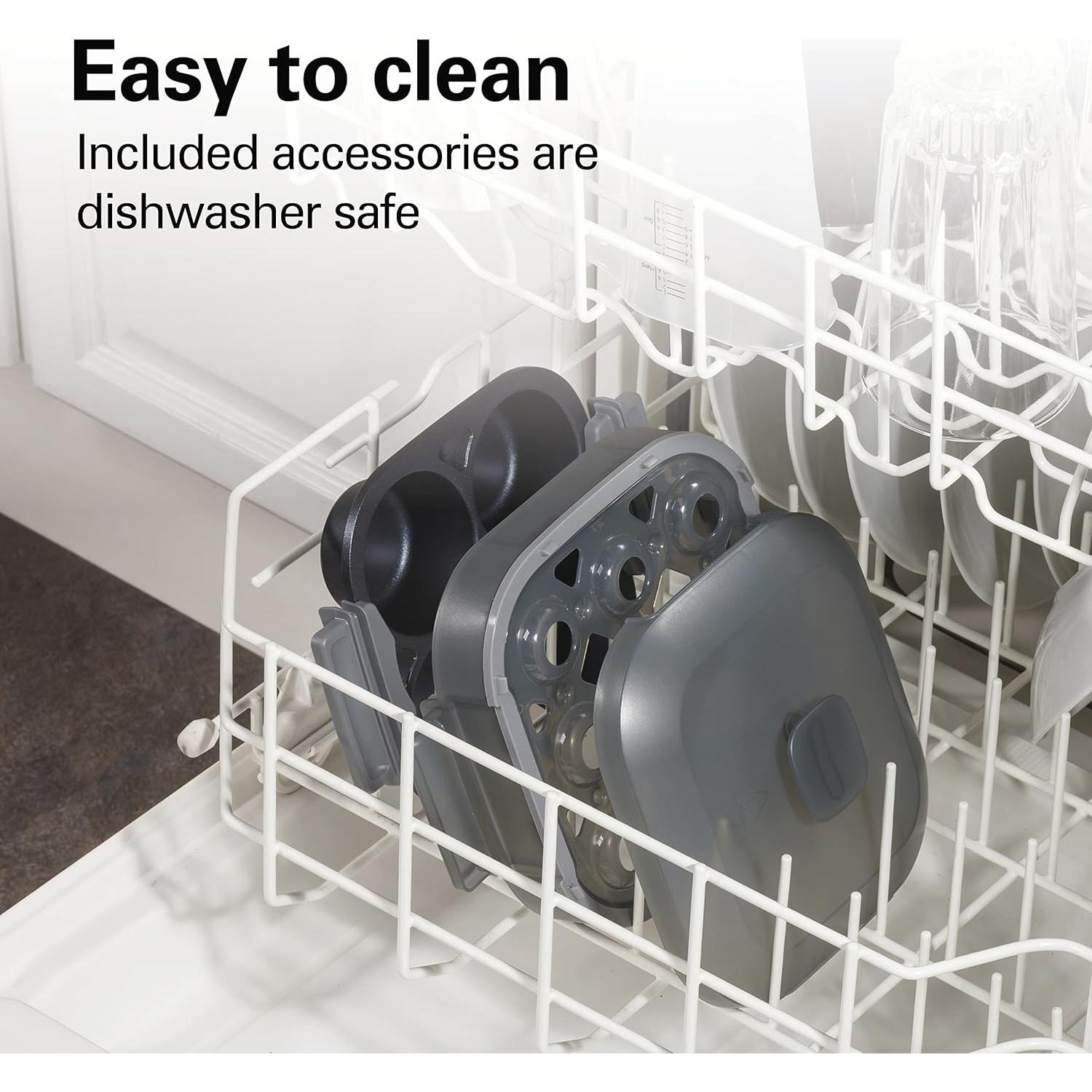 Cocedor de Huevos Eléctrico Hamilton Beach 6 en 1 Gris 25510