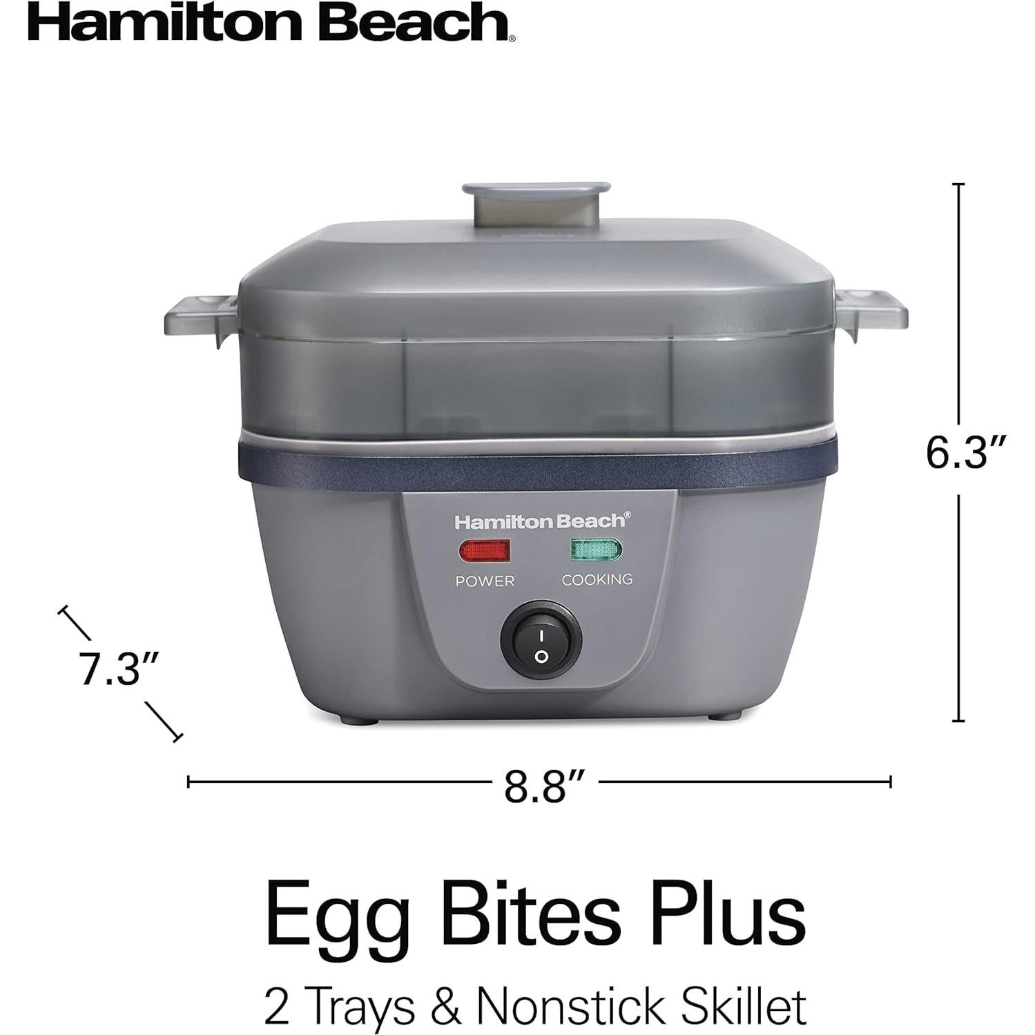 Cocedor de Huevos Eléctrico Hamilton Beach 6 en 1 Gris 25510