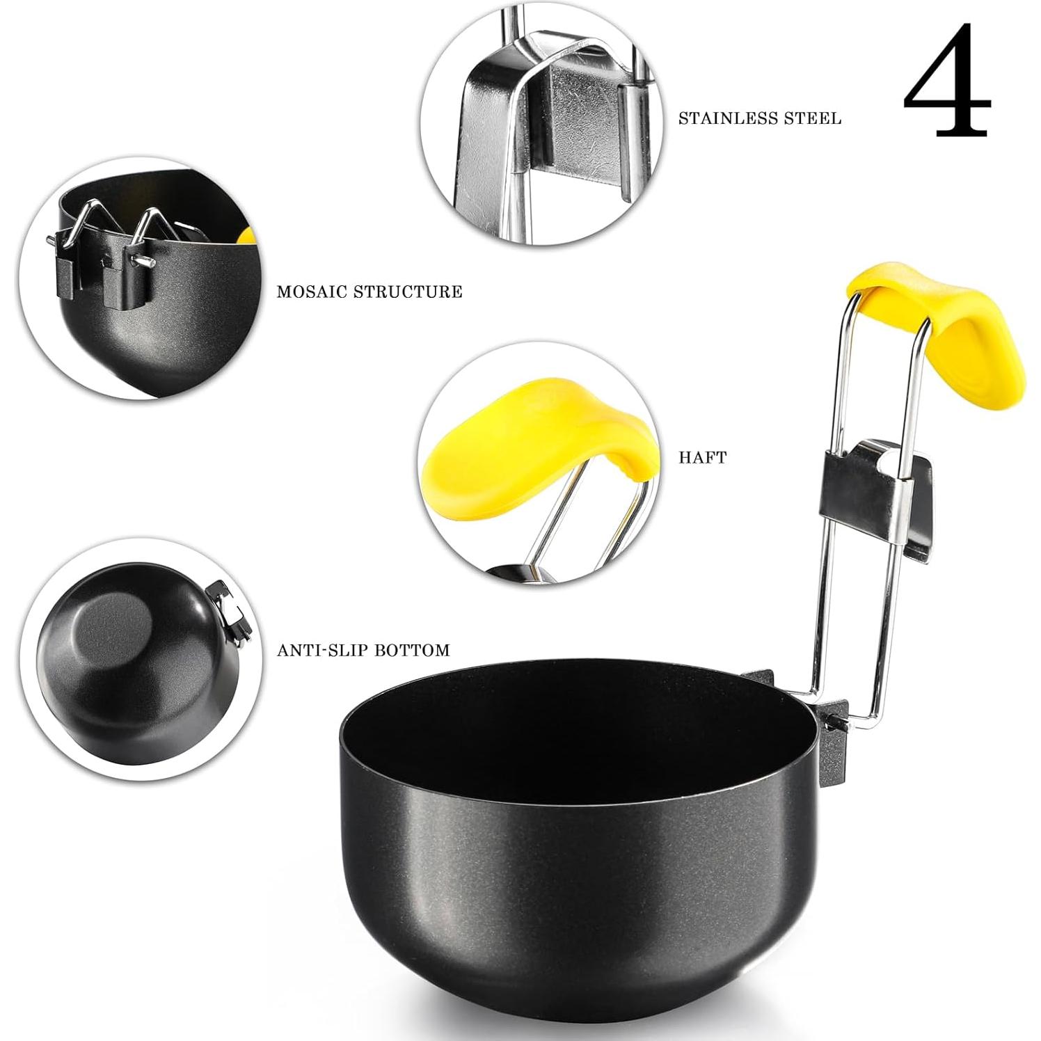 Cocinero de Huevos Plegable de Acero Inoxidable Antiadherente