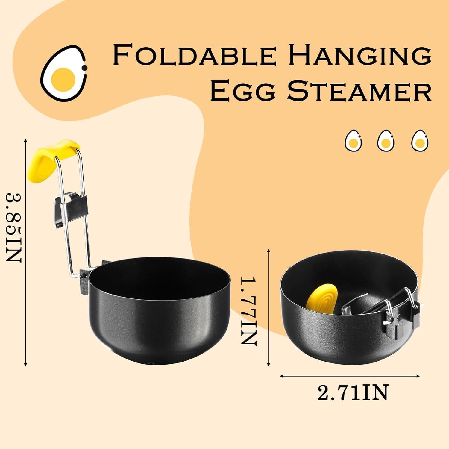 Cocinero de Huevos Plegable de Acero Inoxidable Antiadherente