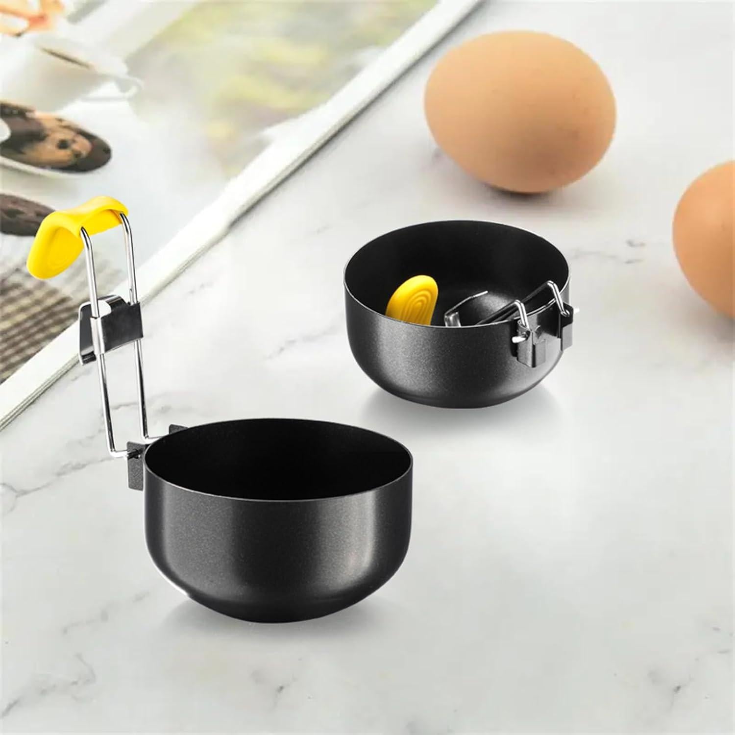 Cocinero de Huevos Plegable de Acero Inoxidable Antiadherente