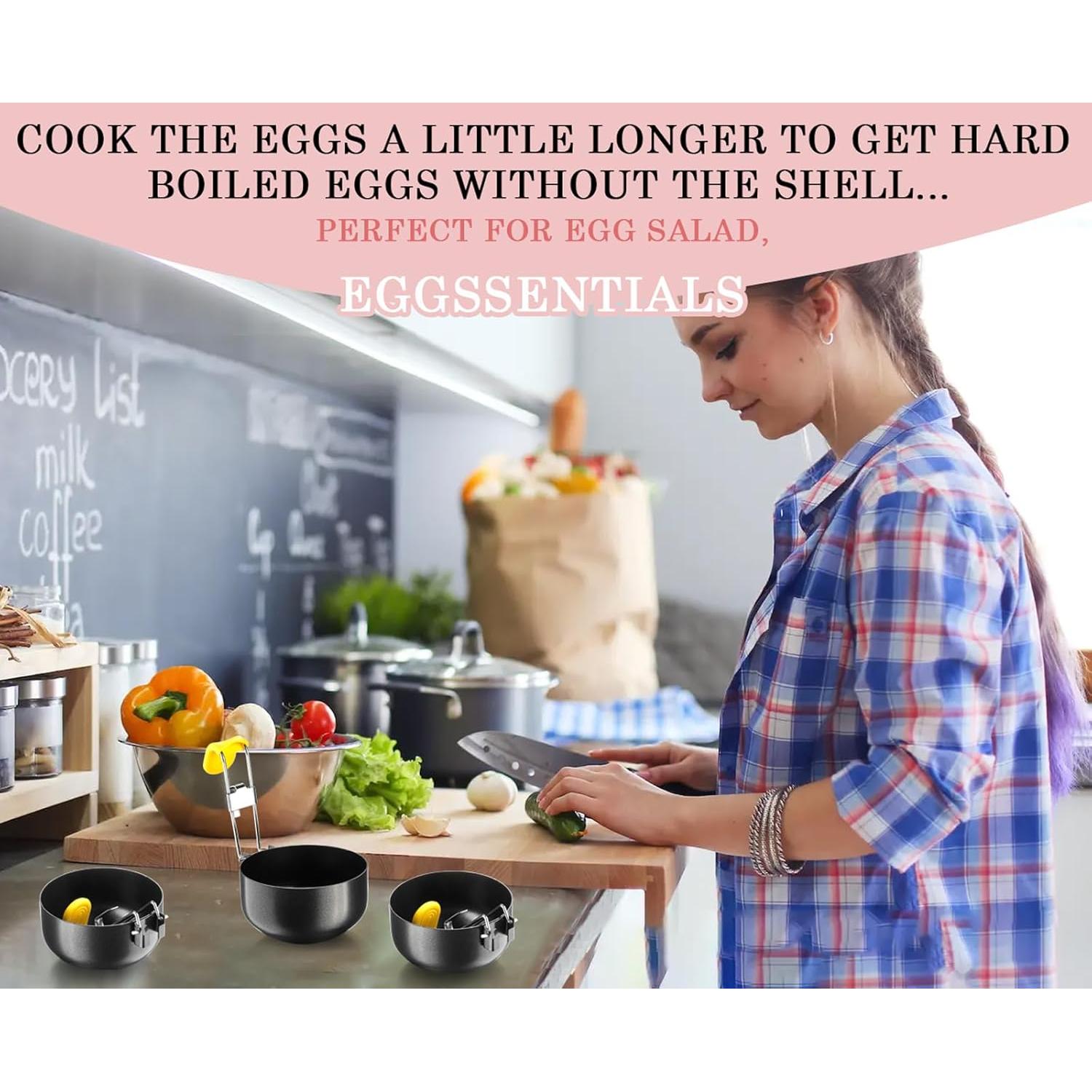 Cocinero de Huevos Plegable de Acero Inoxidable Antiadherente