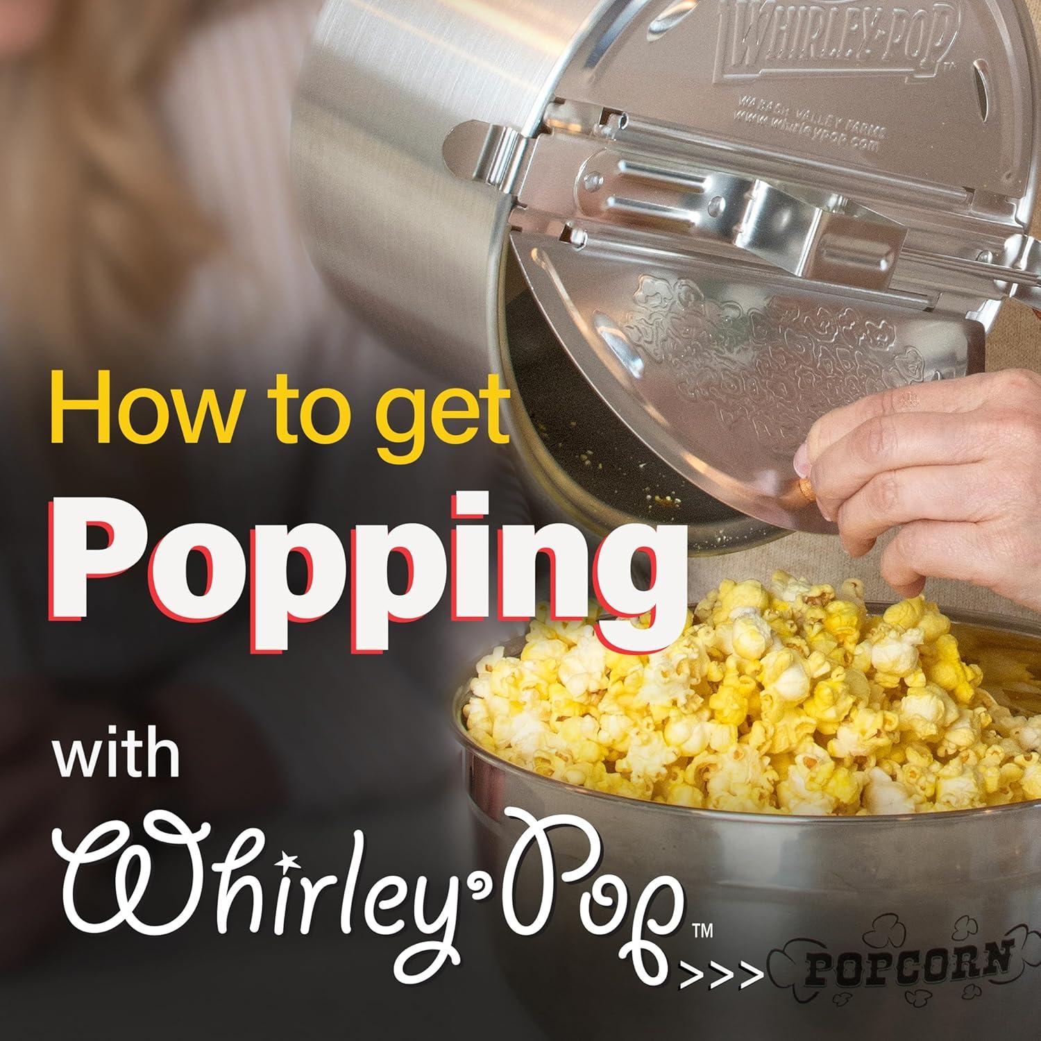 Whirley-Pop Popcorn Popper Acero Inoxidable 8 Cuartos