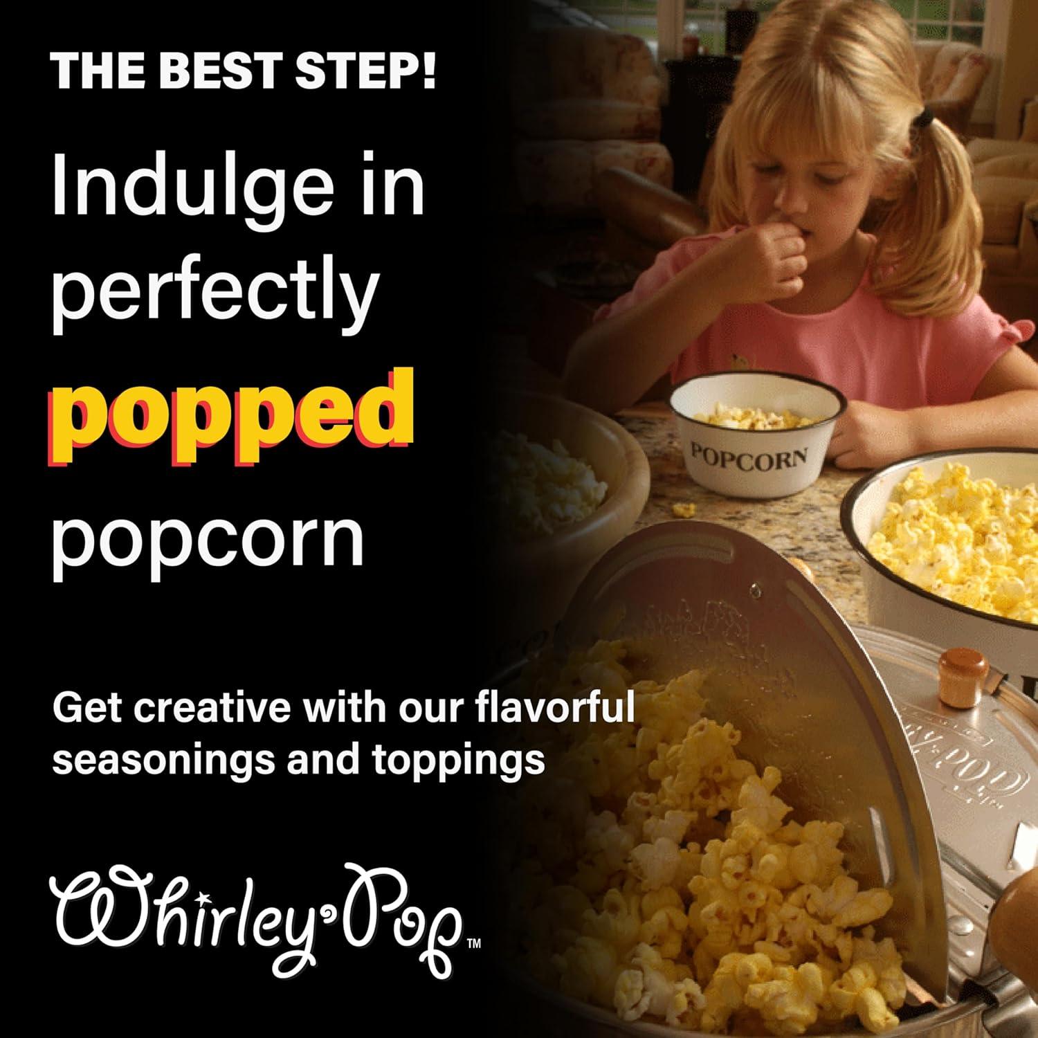 Whirley-Pop Popcorn Popper Acero Inoxidable 8 Cuartos