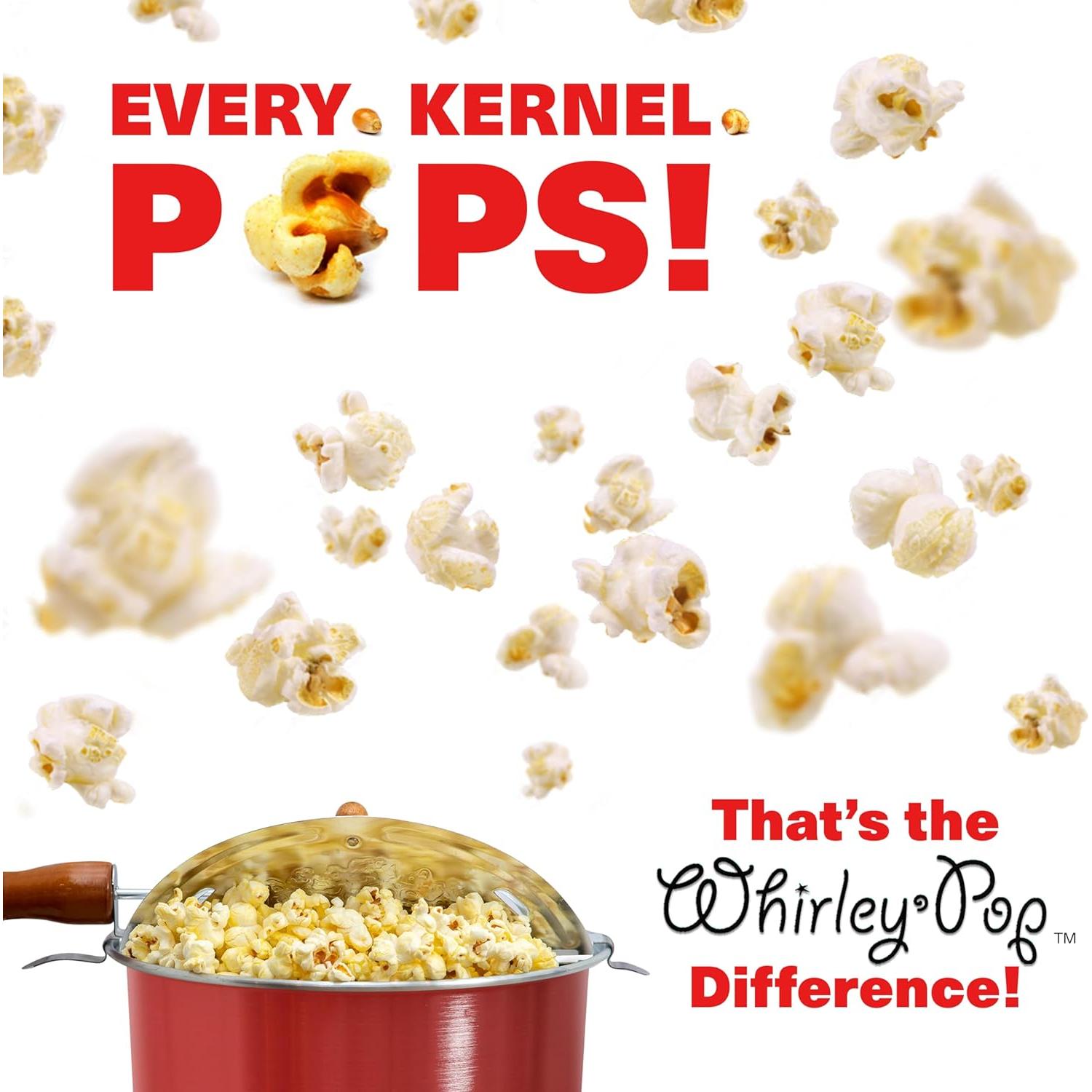 Whirley-Pop Popcorn Popper Acero Inoxidable 8 Cuartos