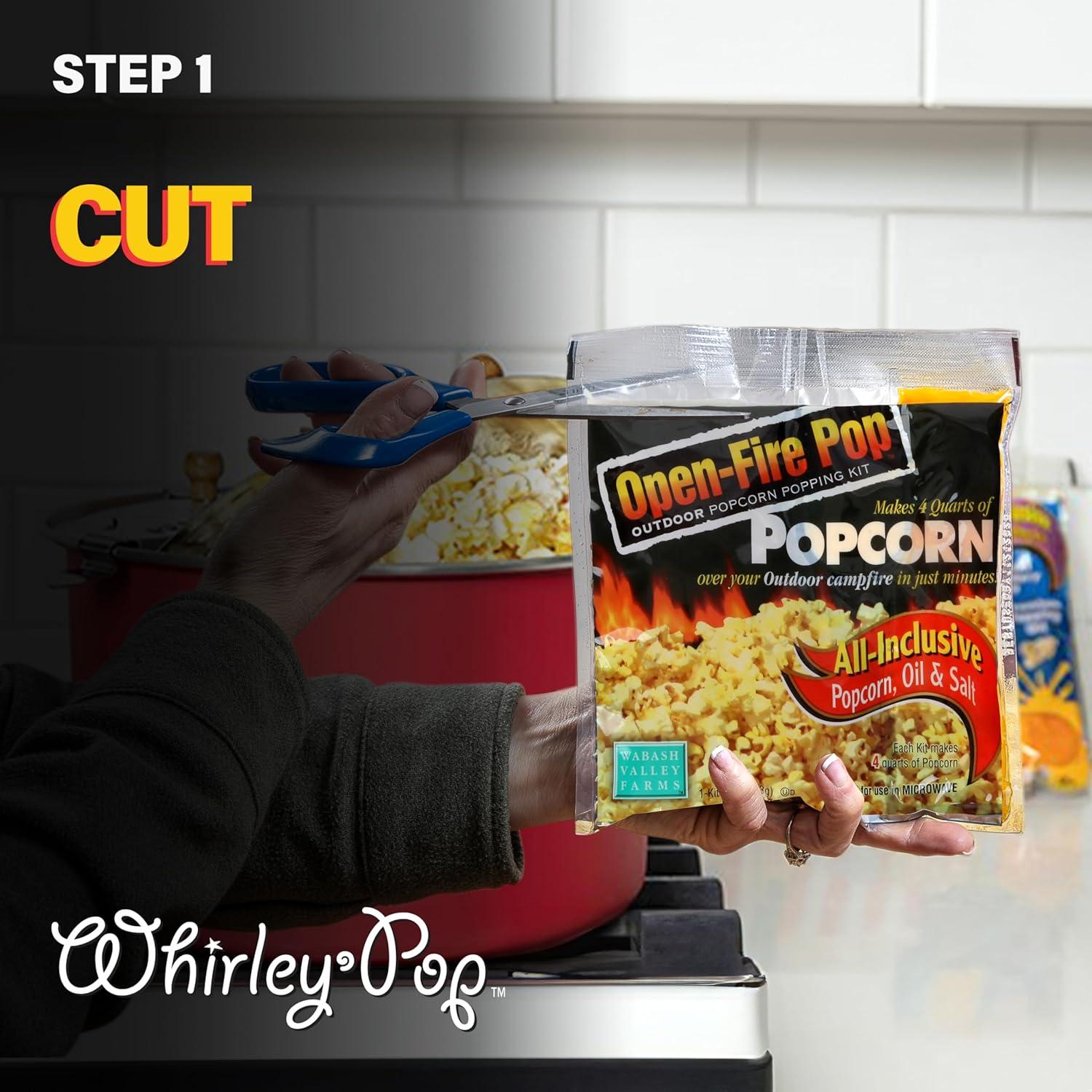 Fabricante de Palomitas Whirley-Pop Rojo + 10 Kits Wabash Valley