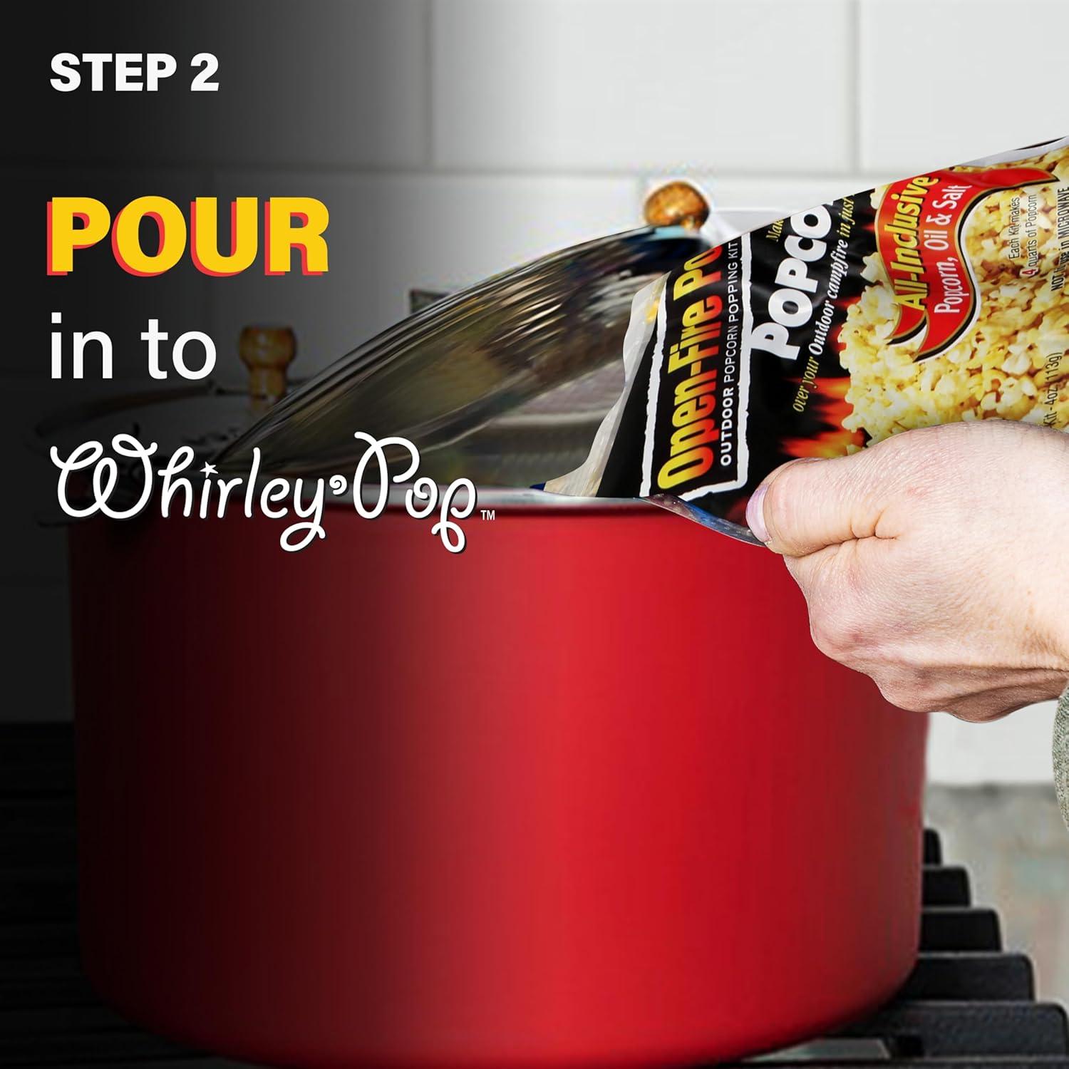 Fabricante de Palomitas Whirley-Pop Rojo + 10 Kits Wabash Valley