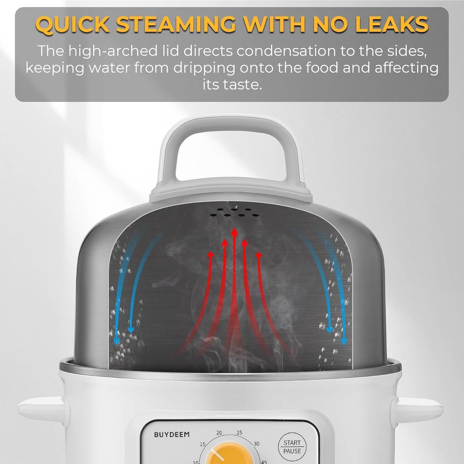 Vaporera Eléctrica BUYDEEM G32 1.6QT Acero Inoxidable