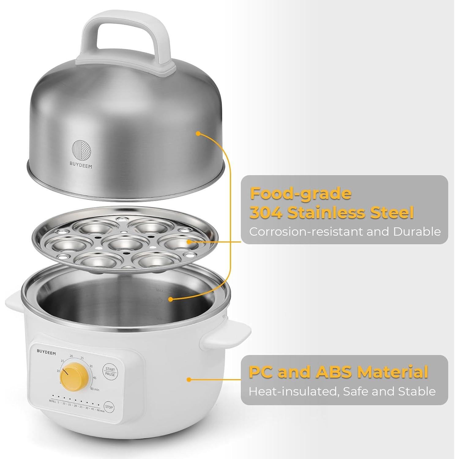 Vaporera Eléctrica BUYDEEM G32 1.6QT Acero Inoxidable