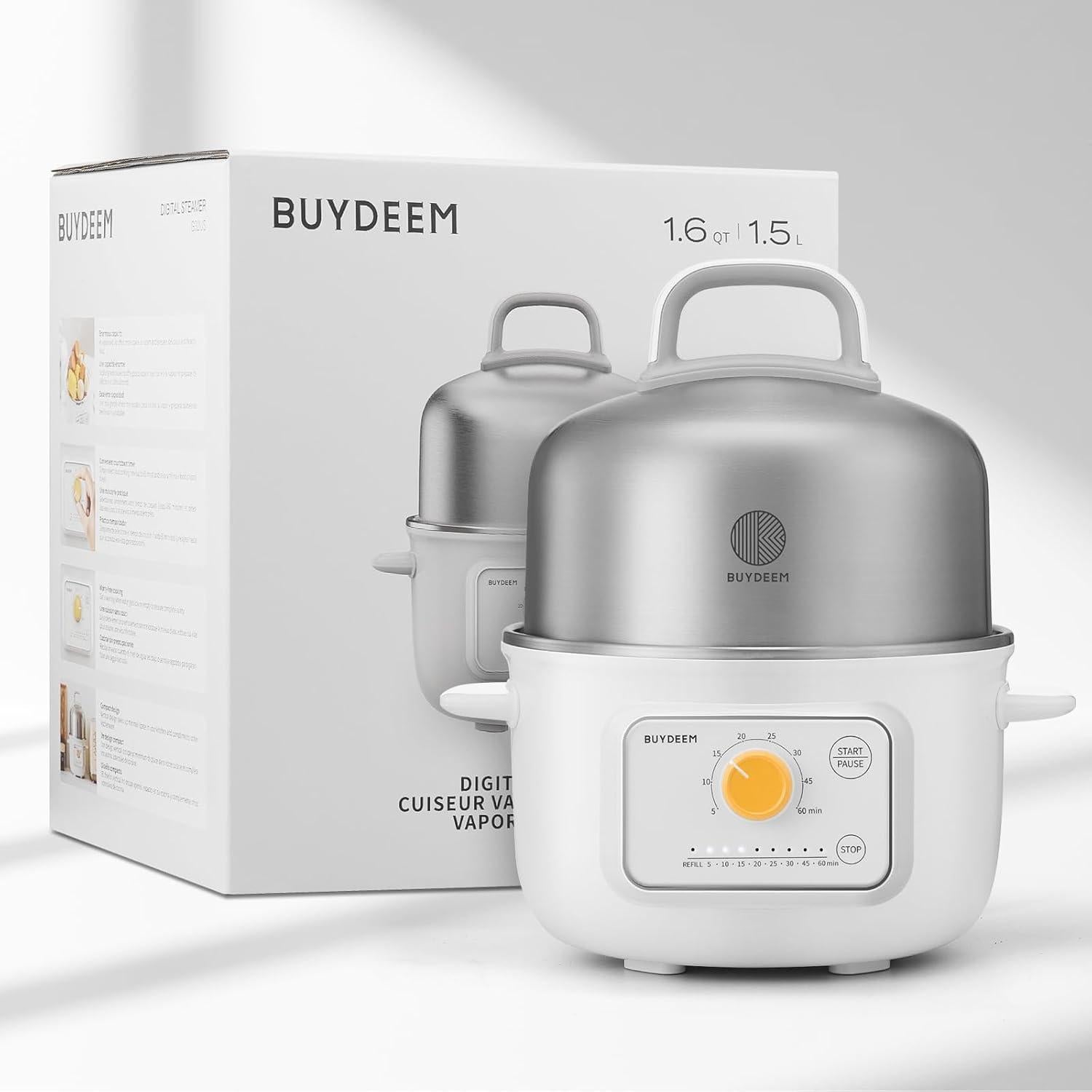 Vaporera Eléctrica BUYDEEM G32 1.6QT Acero Inoxidable