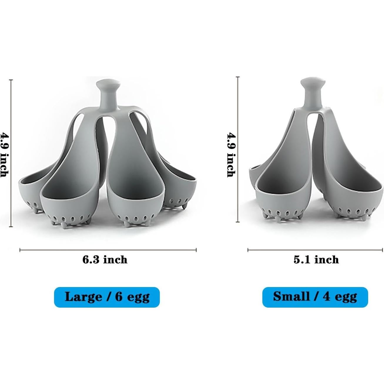 Cocedor de Huevos WIDVIH para 4 Huevos, Silicona Antideslizante