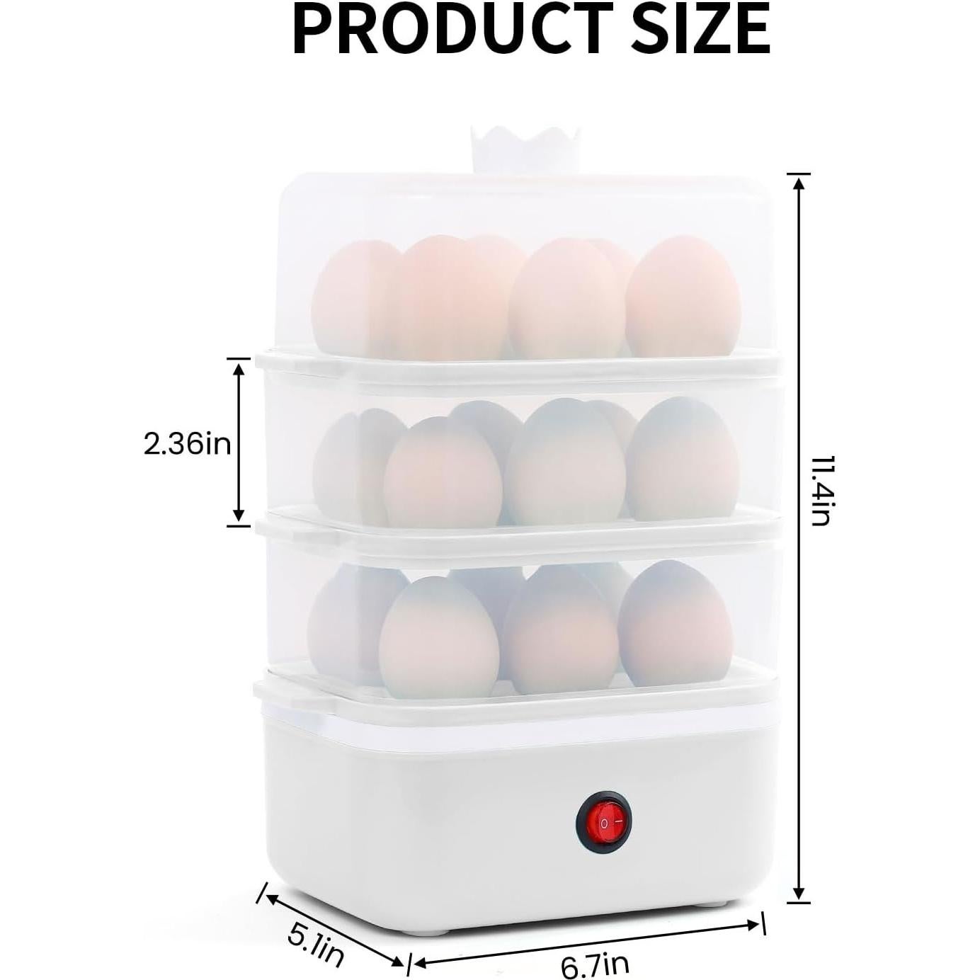 Cocedor de Huevos Eléctrico Yeatem ZDQ-1 para 18 Huevos