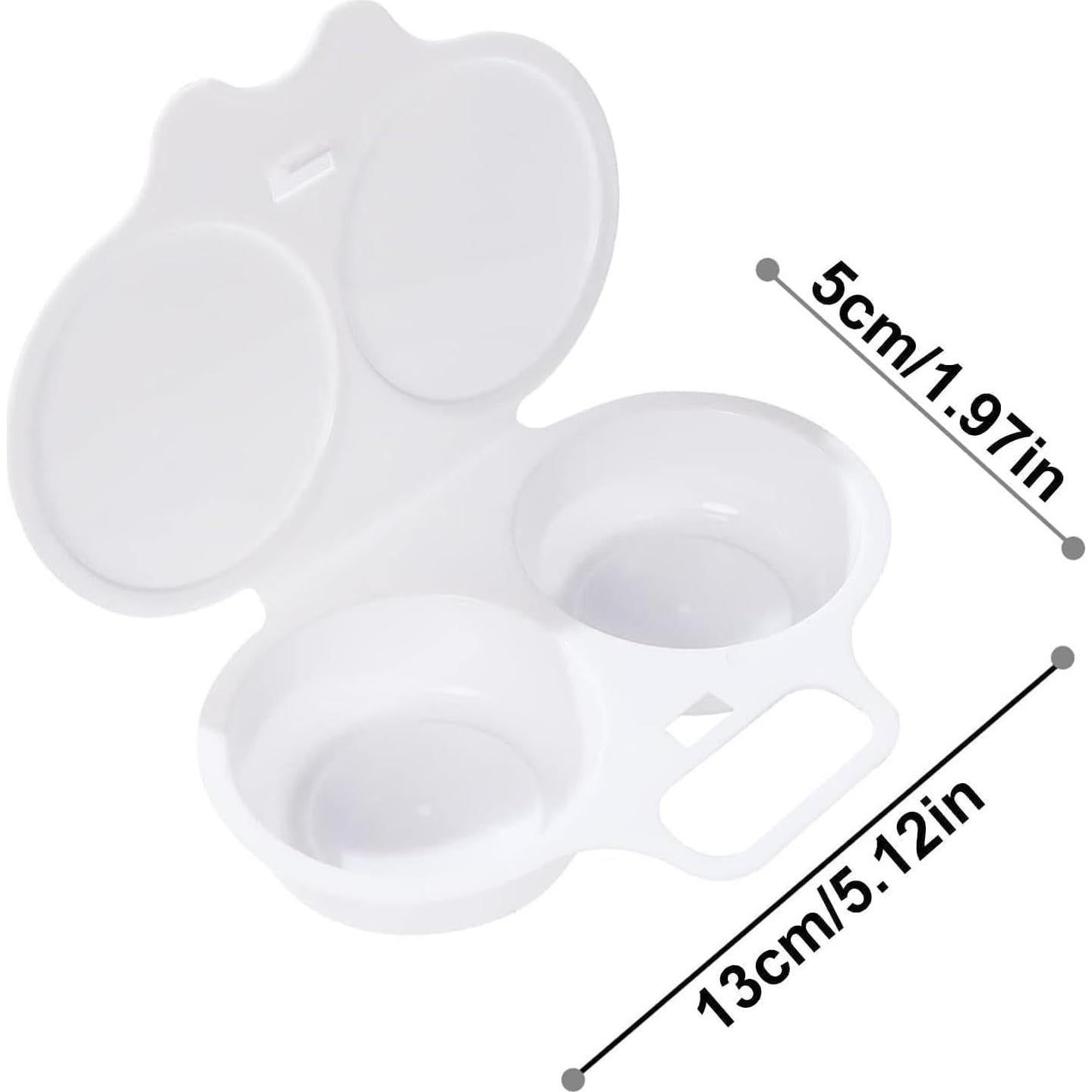 Poachador de Huevos Microondas Qintreesify 2 Cavidades Antiadherente