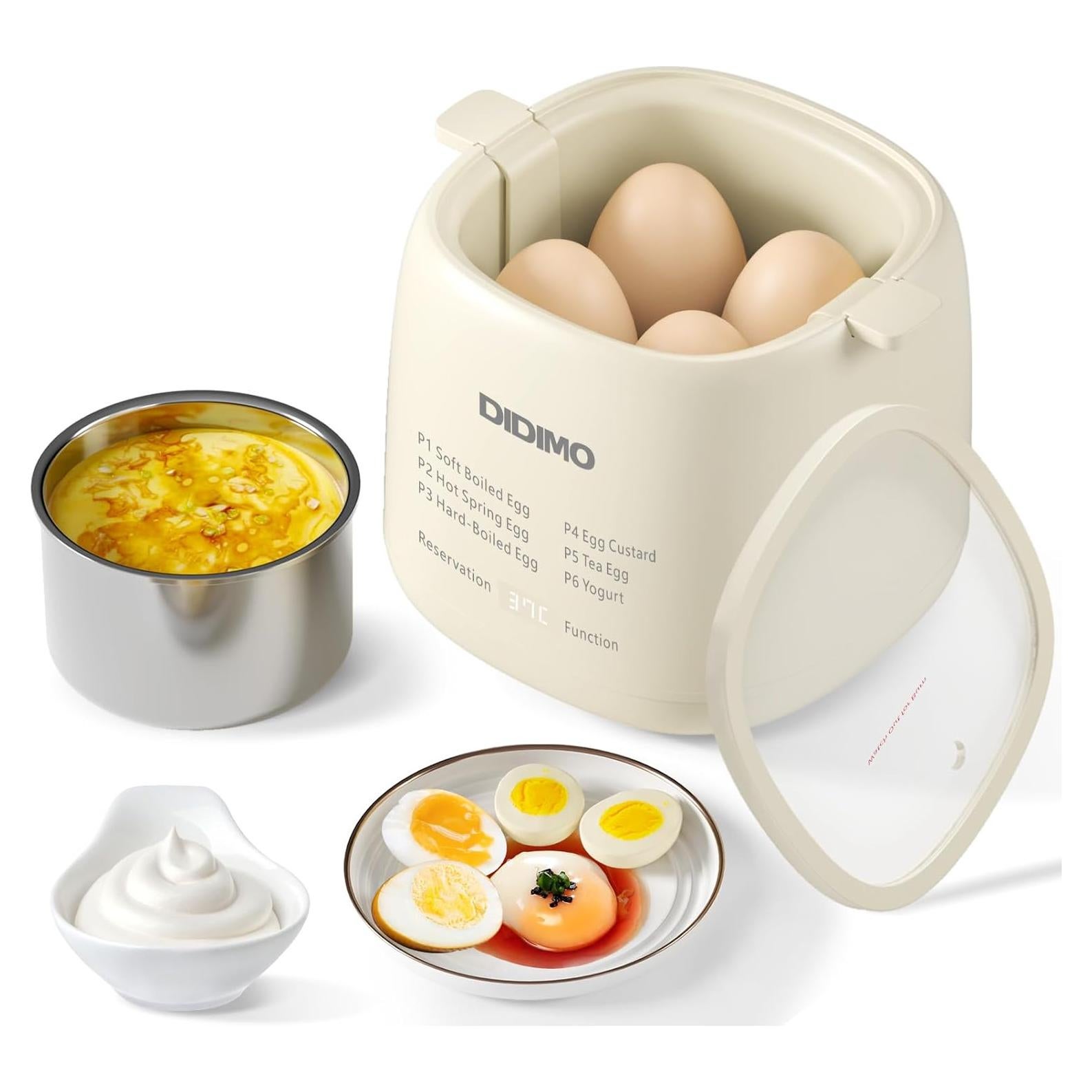 Cocedor de Huevos Eléctrico DiDimo 6 en 1 con Temporizador