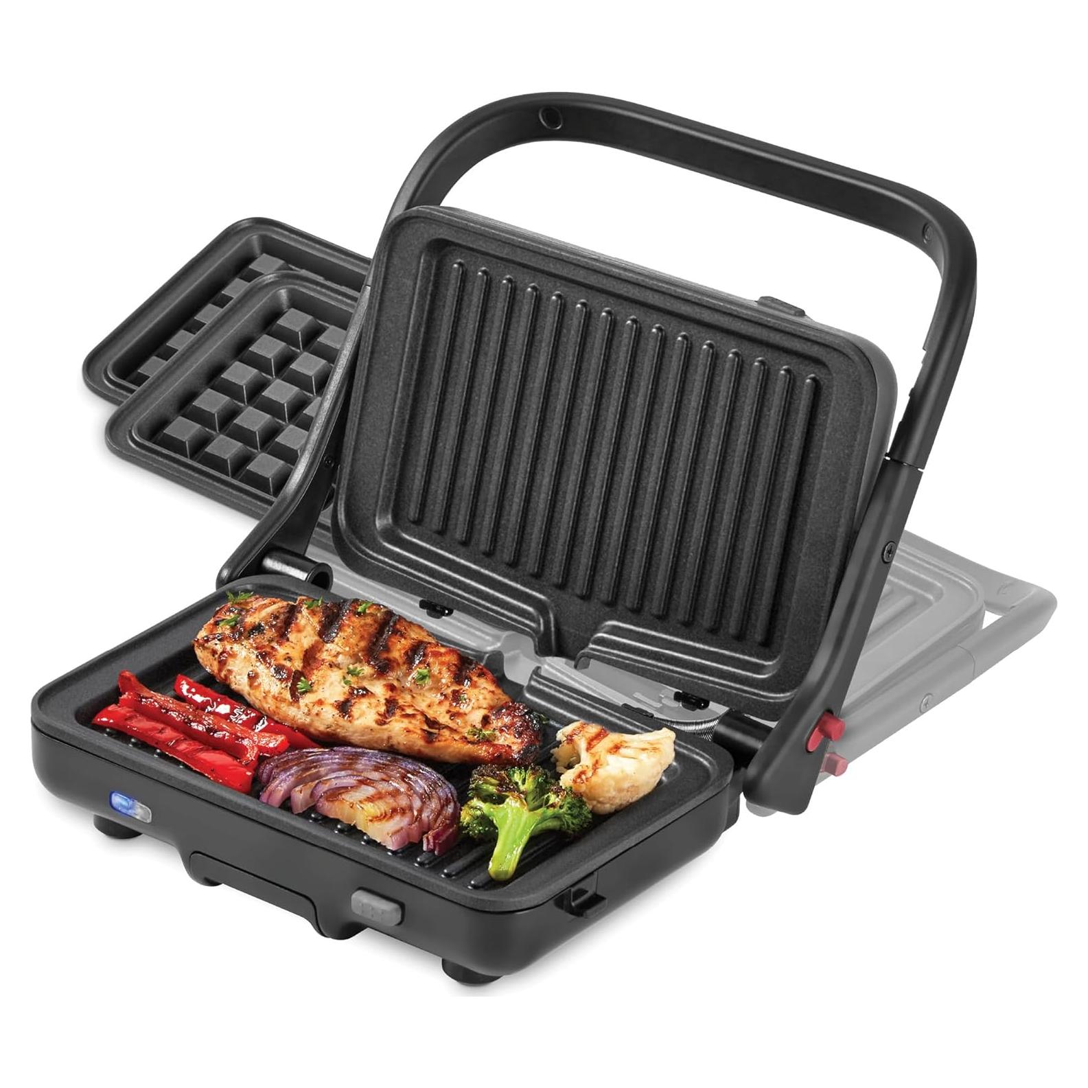 Sistema de Grill y Waffle DASH Flex Press - Placas Removibles